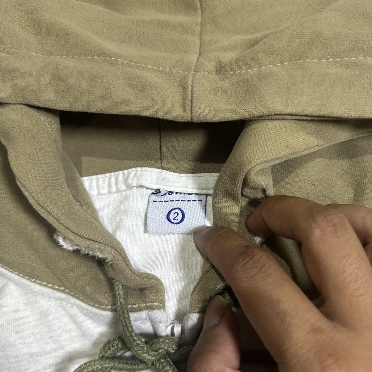 Japanese Brand DISTRESSED TWO TONE COLOR HOODIE JAPANESE BRAND Size US M / EU 48-50 / 2 - 9 Thumbnail