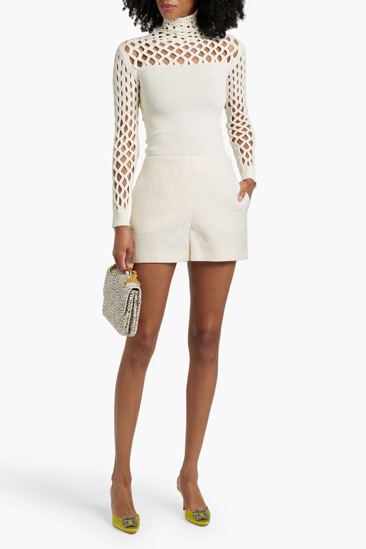Valentino o1y0326 Turtleneck Sweater in Ivory Size XS / US 0-2 / IT 36-38 - 2 Thumbnail