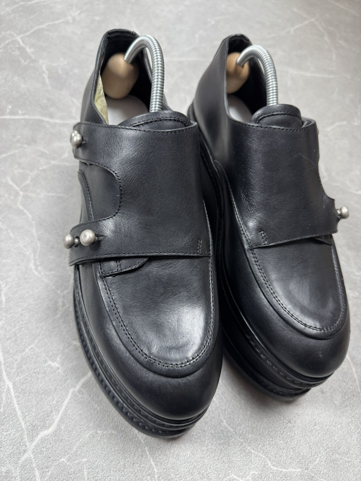 Maison Margiela Maison Margiela Rare Platforms Black Leather Fastener Size US 9 / IT 39 - 3 Thumbnail