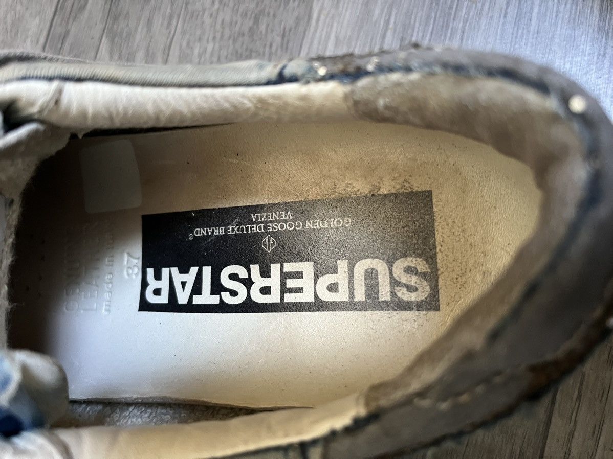 Golden Goose Golden goose superstar denim washed low top sneakers sz 37 Size US 7 / IT 37 - 9 Thumbnail