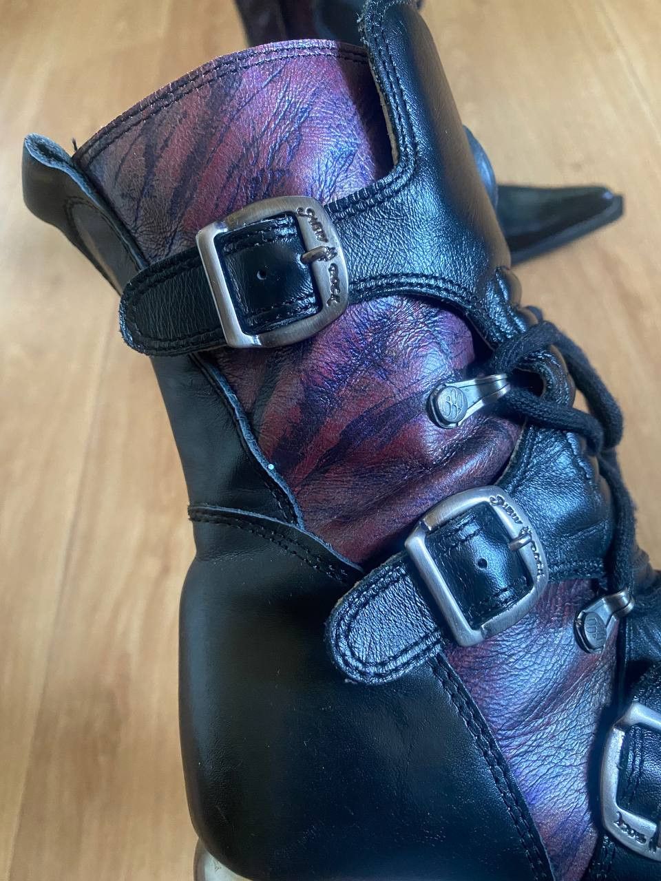 Japanese Brand New Rock Vintage Heels Boots Size US 7 / IT 37 - 4 Thumbnail