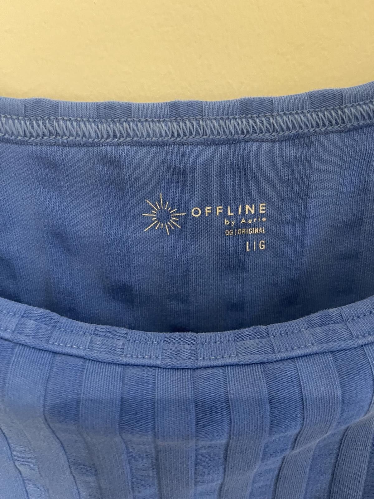 Designer Aerie Offline blue cropped tank Size L / US 10 / IT 46 - 2 Thumbnail