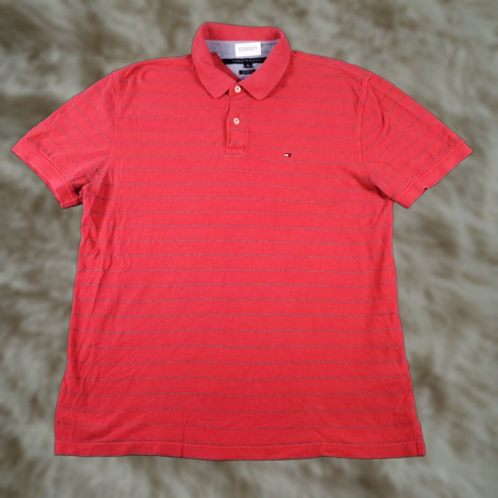 Tommy Hilfiger Tommy Hilfiger Shirt Men XL Red Striped Short Sleeve Polo Casual Size US XL / EU 56 / 4 - 1 Thumbnail
