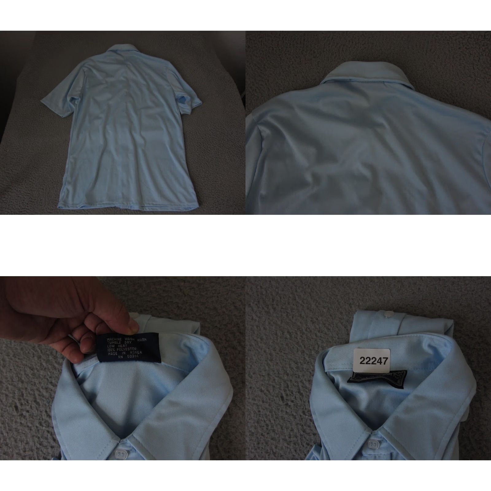 Arrow VINTAGE Arrow Shirt Adult L Blue 60s 70s Plaid Button-Up Mens Size US L / EU 52-54 / 3 - 8 Thumbnail