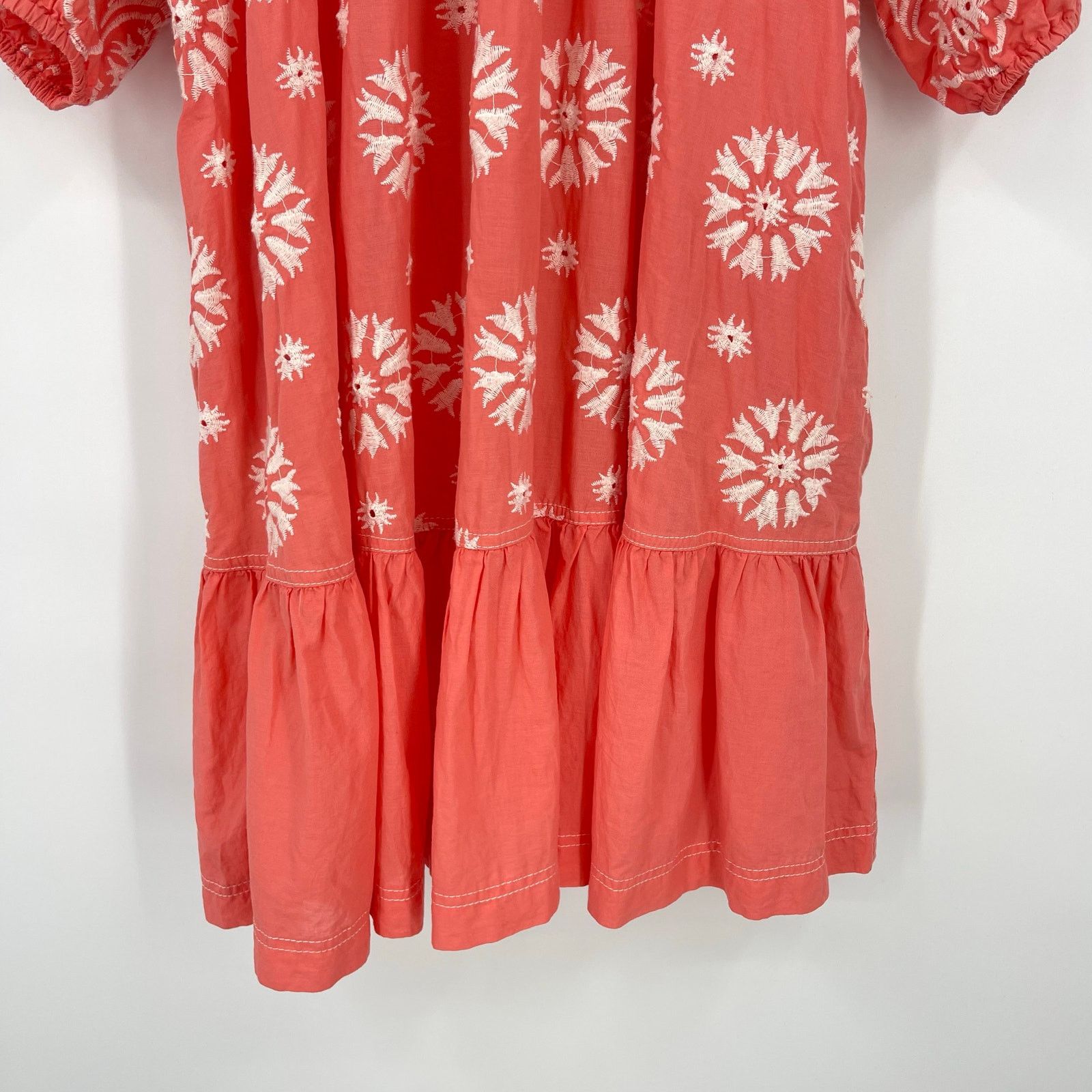 Other Devotion Twins | Coral Embroidered Cotton Dress S Size S / US 4 / IT 40 - 14 Thumbnail