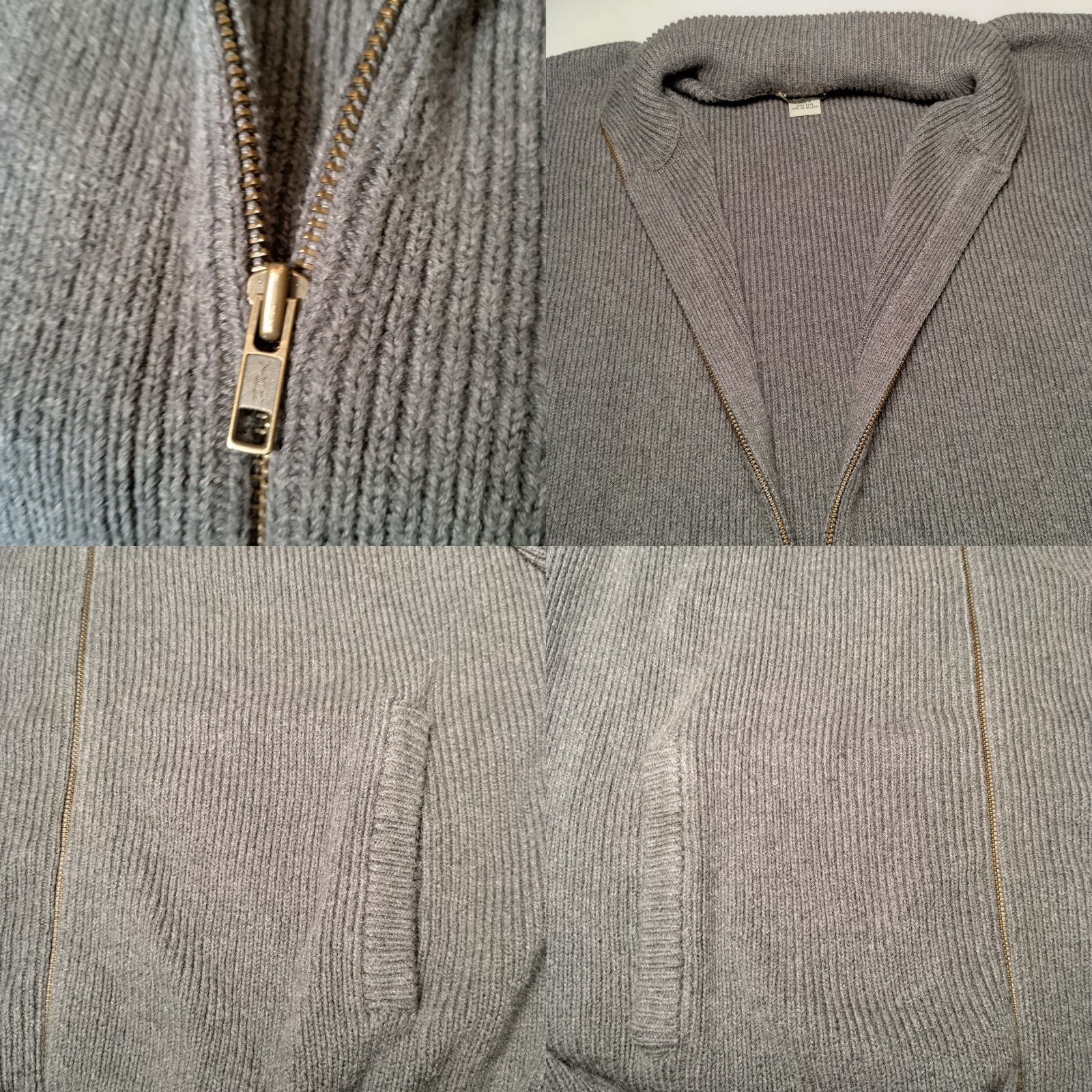 Vintage VINTAGE LL Bean Cardigan Sweater Men 2XL Gray Full Zip Mock Neck Classic Cotton Knit Size US XXL / EU 58 / 5 - 9 Thumbnail