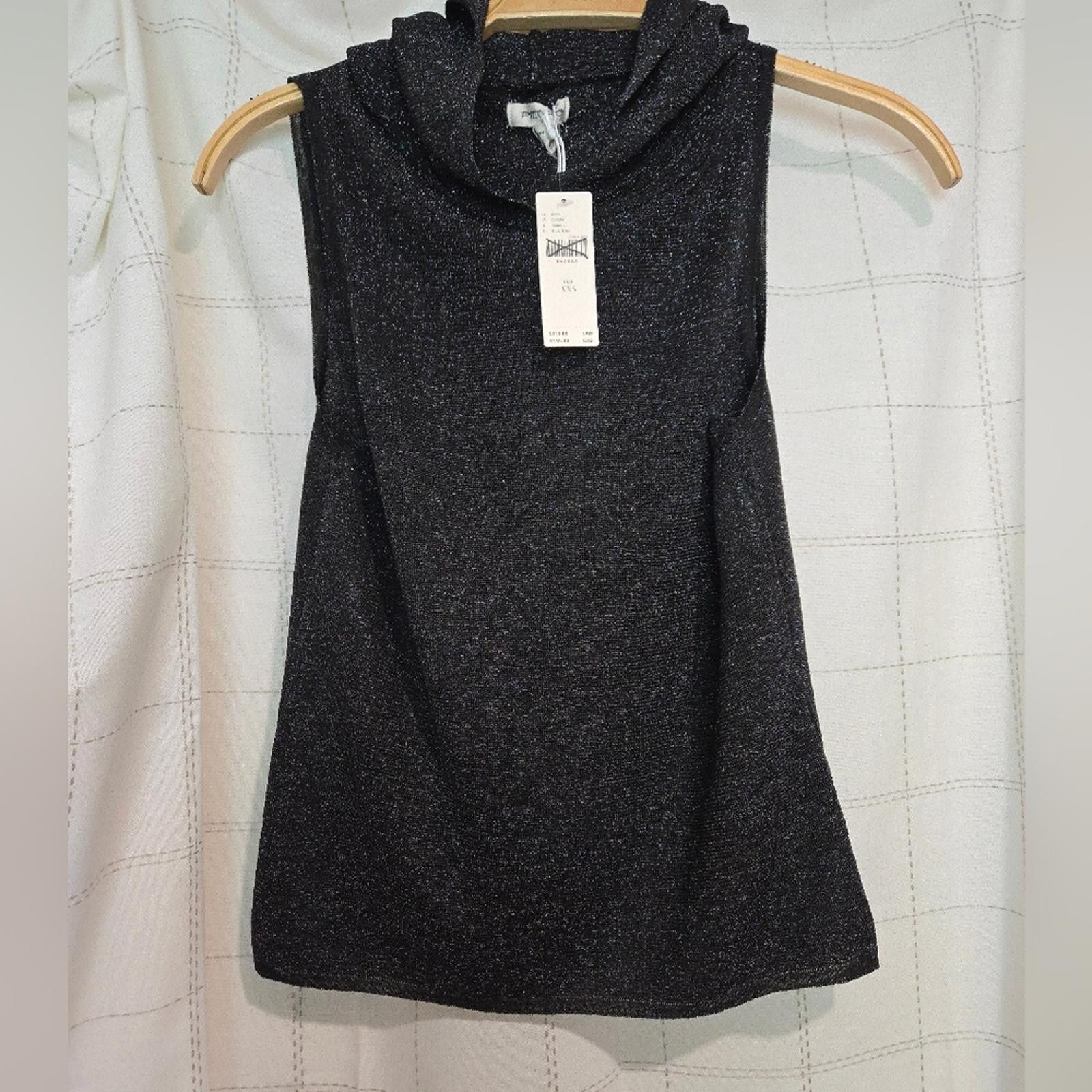 Other Pilcro Black Metallic Hooded Tank Size S / US 4 / IT 40 - 1 Thumbnail
