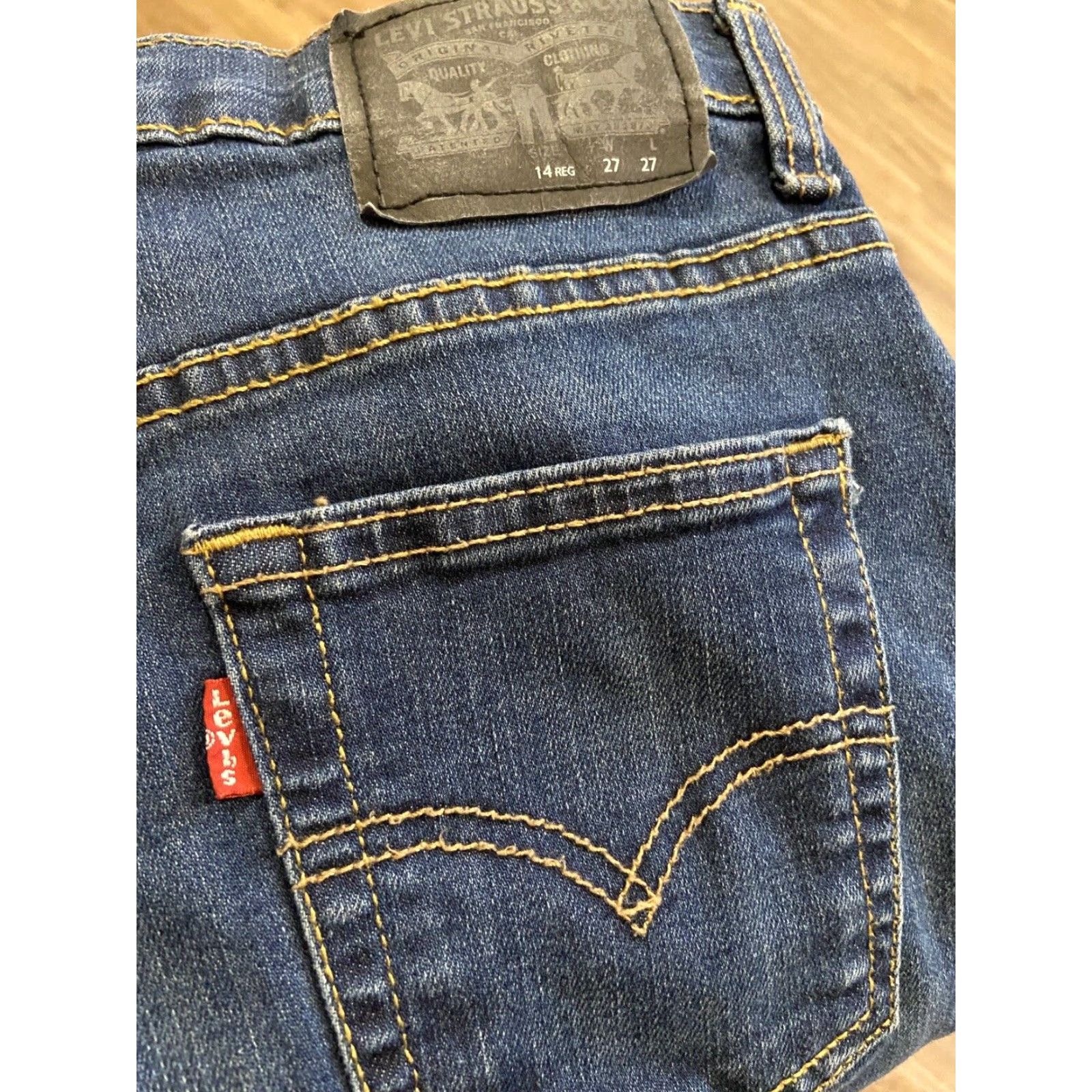 Levi's Levi’s 511 Jeans Womens Blue Straight Performance SZ 14 W27xL27 Size 36" / US 14 / IT 50 - 6 Thumbnail