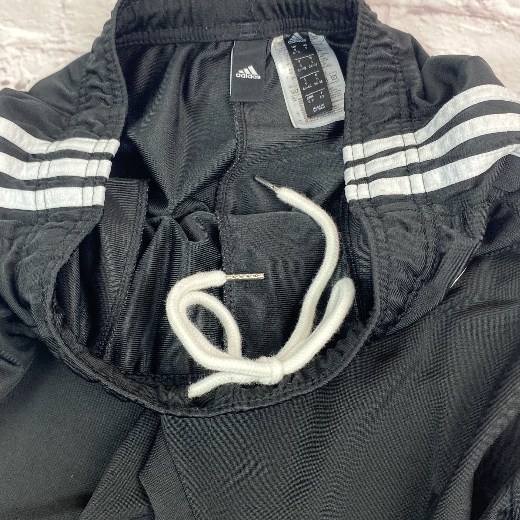 Adidas Adidas Pants Womens Small Black Three Stripes Track Athletic Size 28" / US 6 / IT 42 - 7 Thumbnail