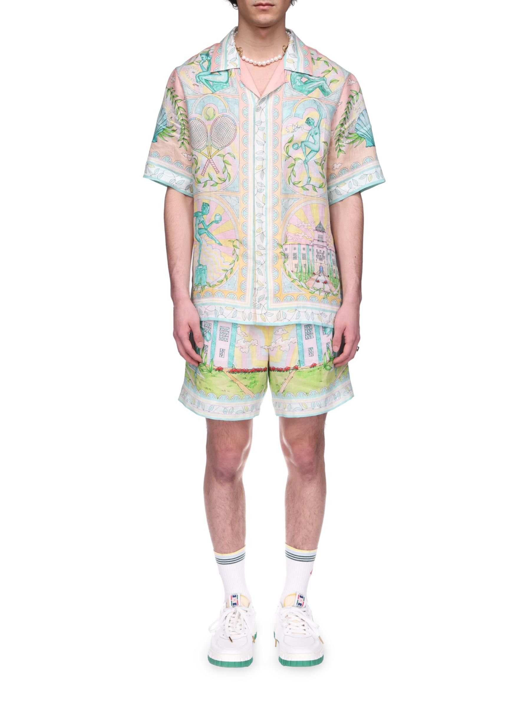 Casablanca os11x0725 Cuban Collar Short-Sleeve Shirt in Multicolor Size US S / EU 44-46 / 1 - 6 Thumbnail