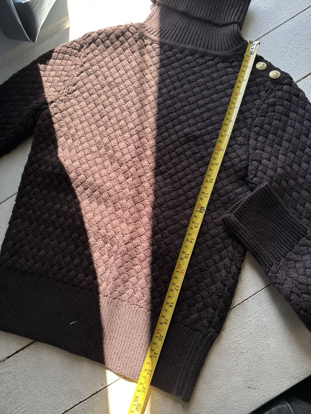 Other LUXURY HOLLAND COOPER 🚨 DARK BROWN BIG KNIT SWEATER Size XS / US 0-2 / IT 36-38 - 10 Thumbnail