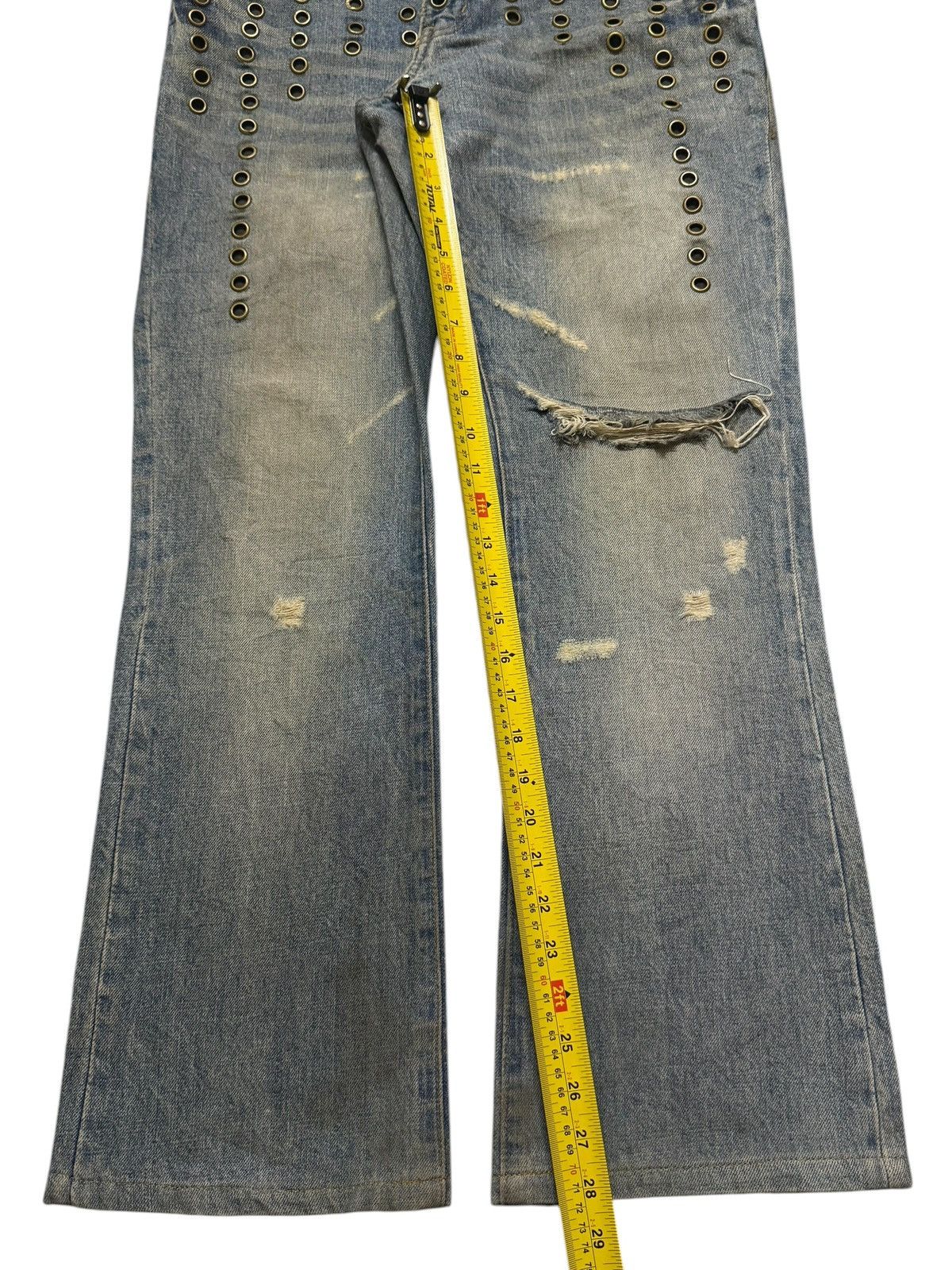 If Six Was Nine Vintage Y2K Japanese Brand Mud Wash Studded Goth Wide Leg Size US 30 / EU 46 - 10 Thumbnail