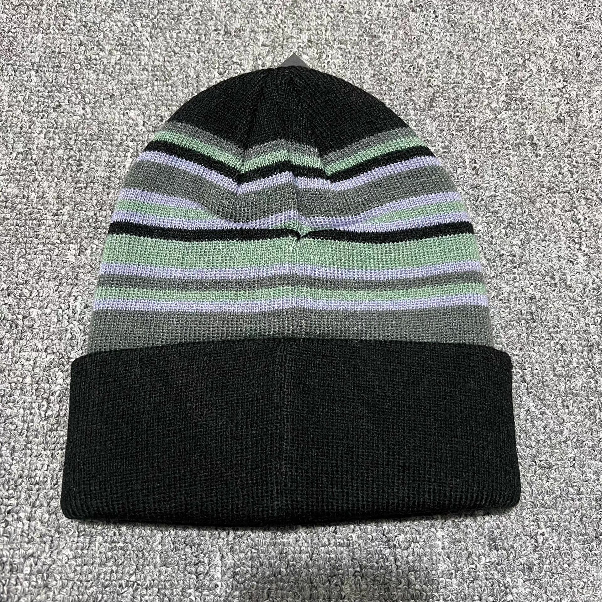 Stussy Stüssy Contrast Stripe Embroidered Logo Knit Beanie Q7 Size ONE SIZE - 5 Thumbnail