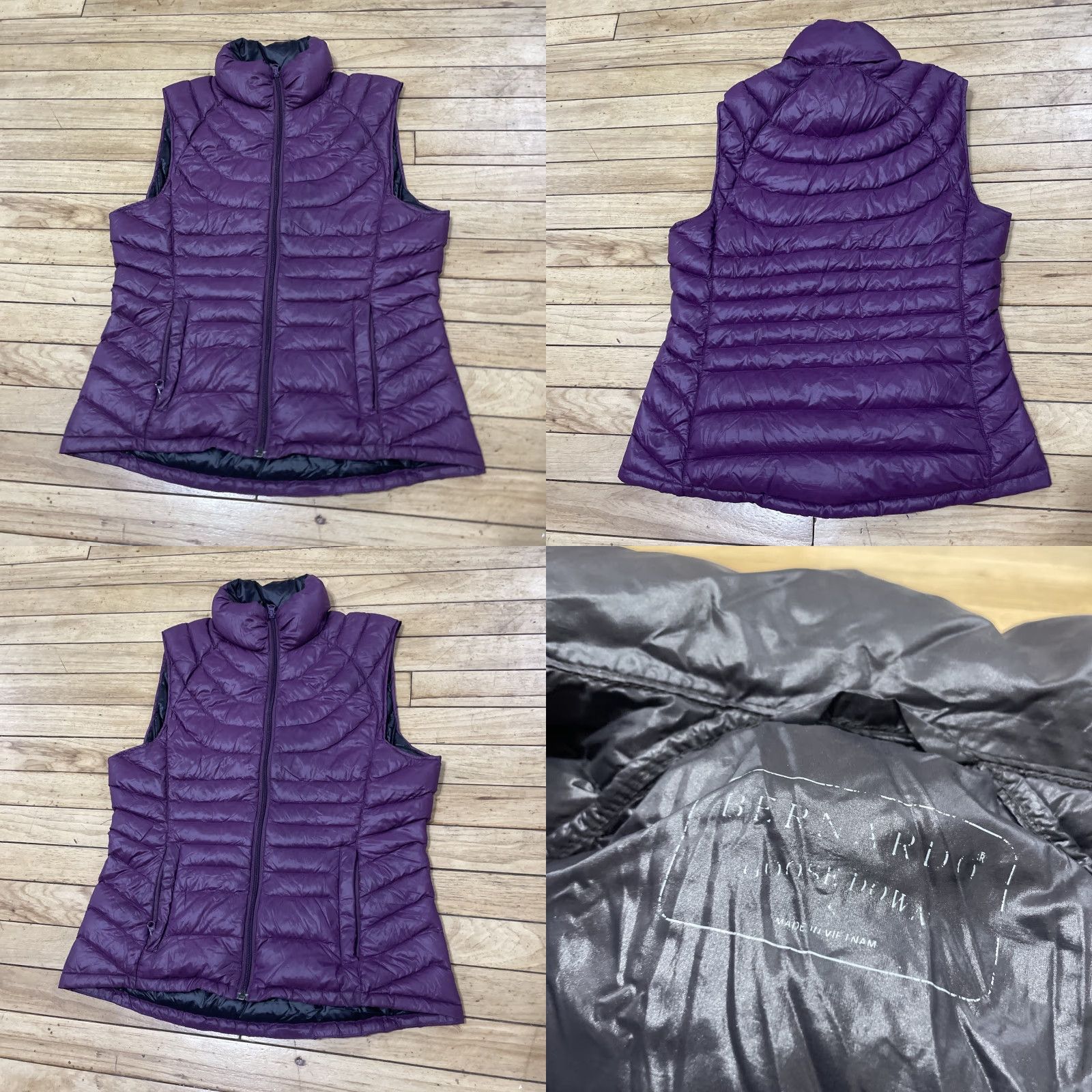 Vintage VINTAGE Bernardo Vest Goose Down Ultra Light Puffer Women S Purple Baffled Zip McBling Size S / US 4 / IT 40 - 9 Thumbnail