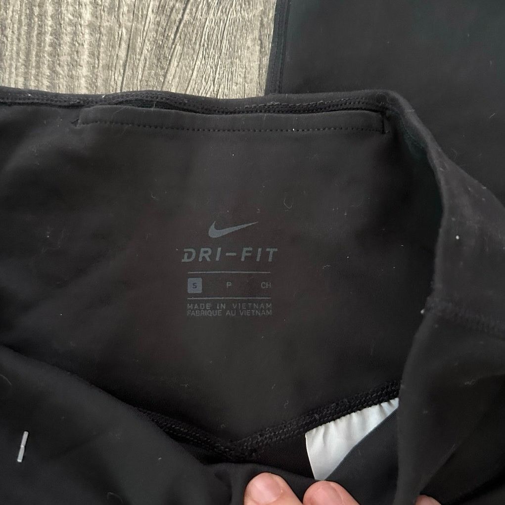 Nike nike dri fit black leggings pants Size 26" / US 2 / IT 38 - 2 Thumbnail