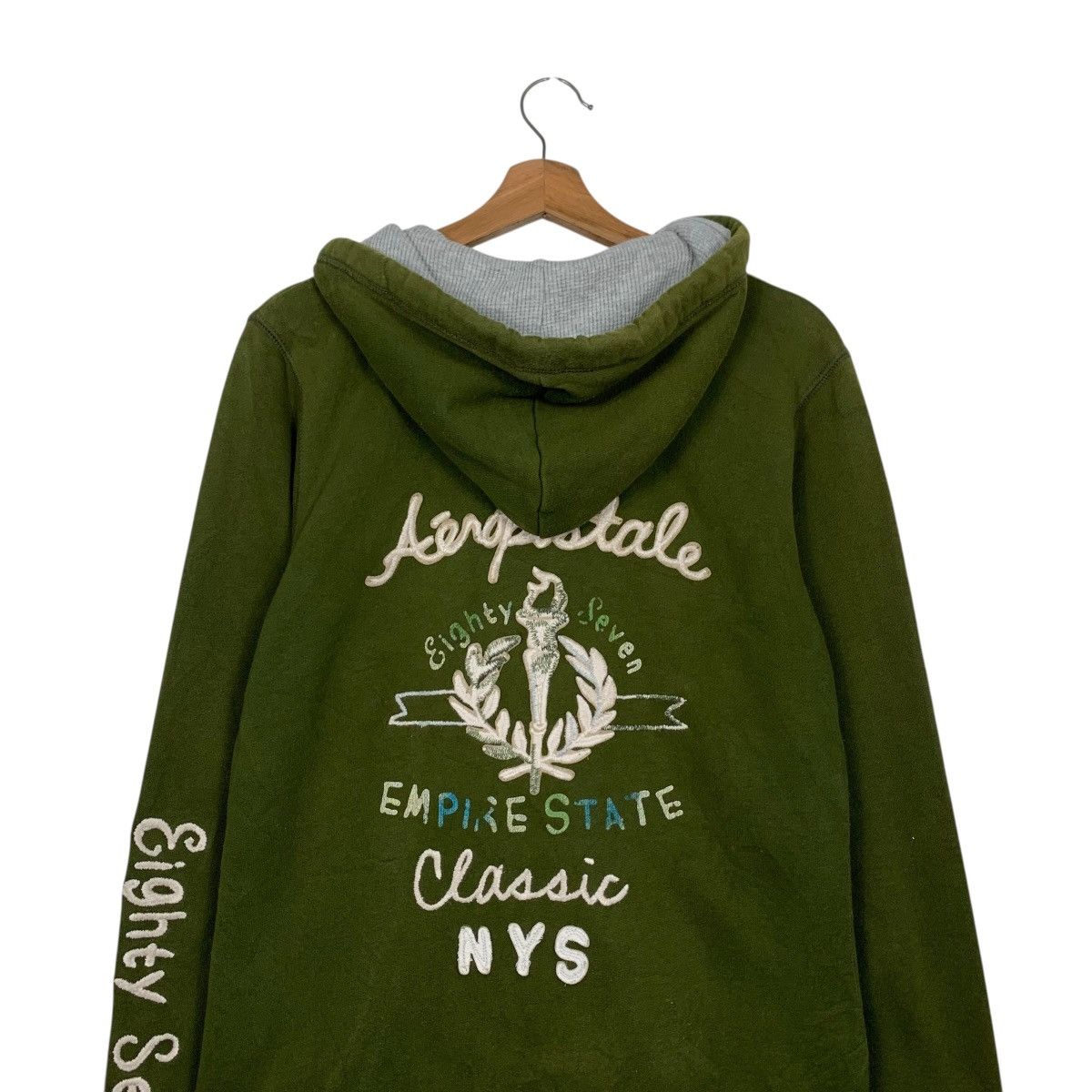 Aeropostale Y2k Vintage AEROPOSTALE Big Logo Zipper Hoodies #3555-C164 Size US XL / EU 56 / 4 - 2 Thumbnail