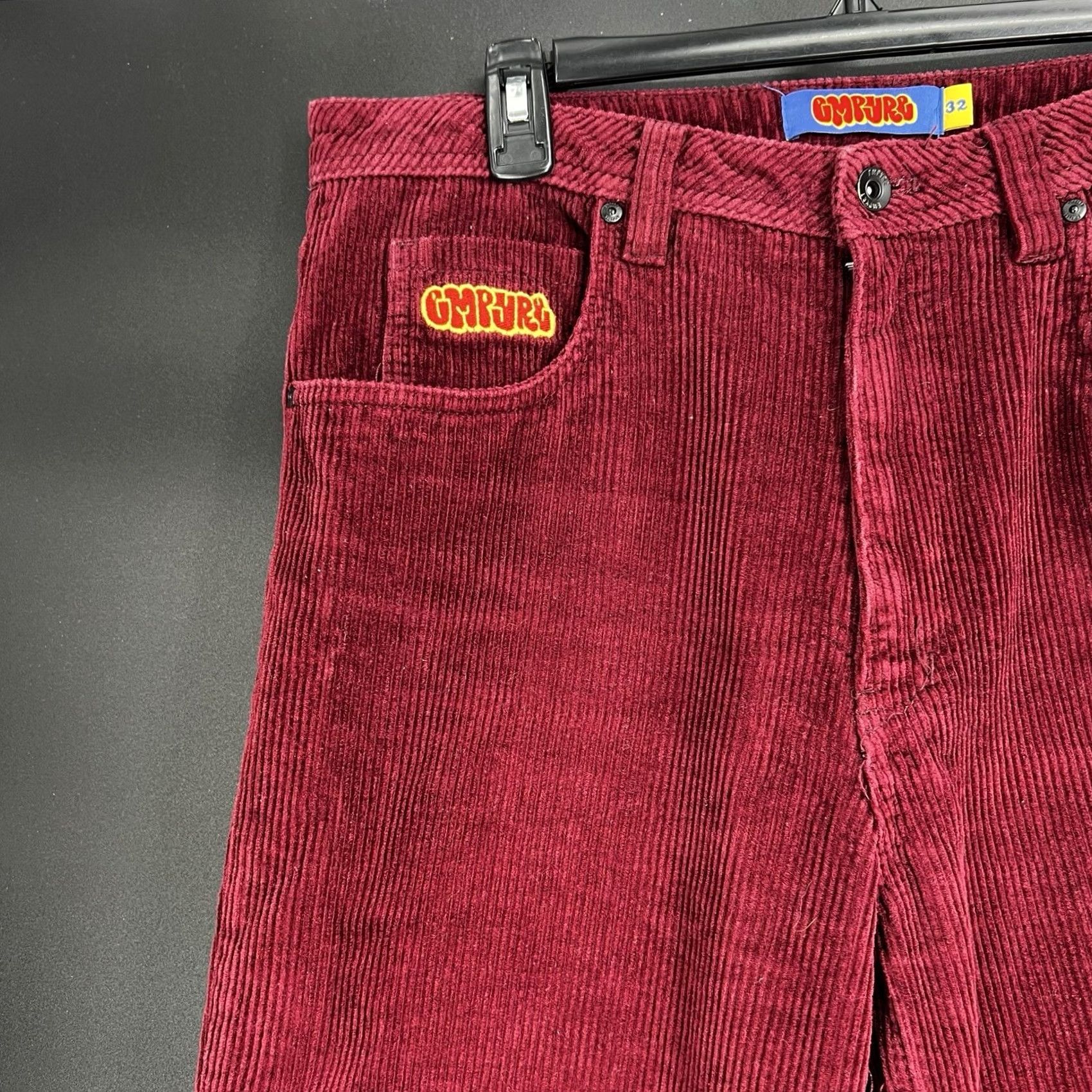 Empyre EMPYRE Relax Maroon Corduroy Pants Men 32 x 30 Slim? Relaxed Fit 5-Pocket Red Corduroy Tapered Inseam 30 Size US 32 / EU 48 - 3 Thumbnail