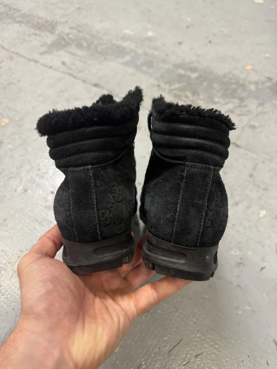 Gucci Gucci Nebraska Black Suede Fur Leather Boots Size US 7.5 / IT 37.5 - 6 Thumbnail