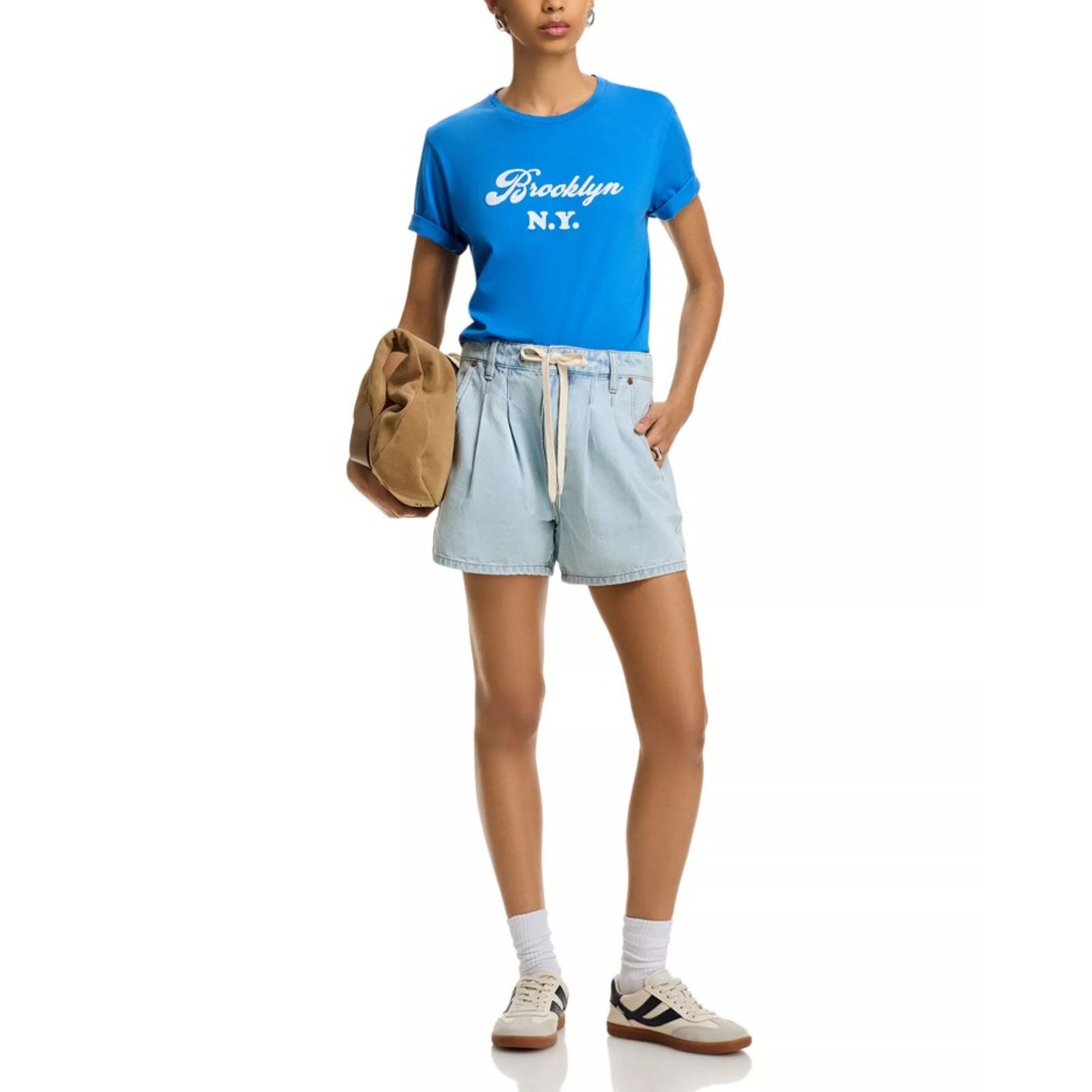 BLANKNYC BlankNYC Women Light Wash Denim Pleated Shorts Size 26 Size 26" / US 2 / IT 38 - 4 Thumbnail
