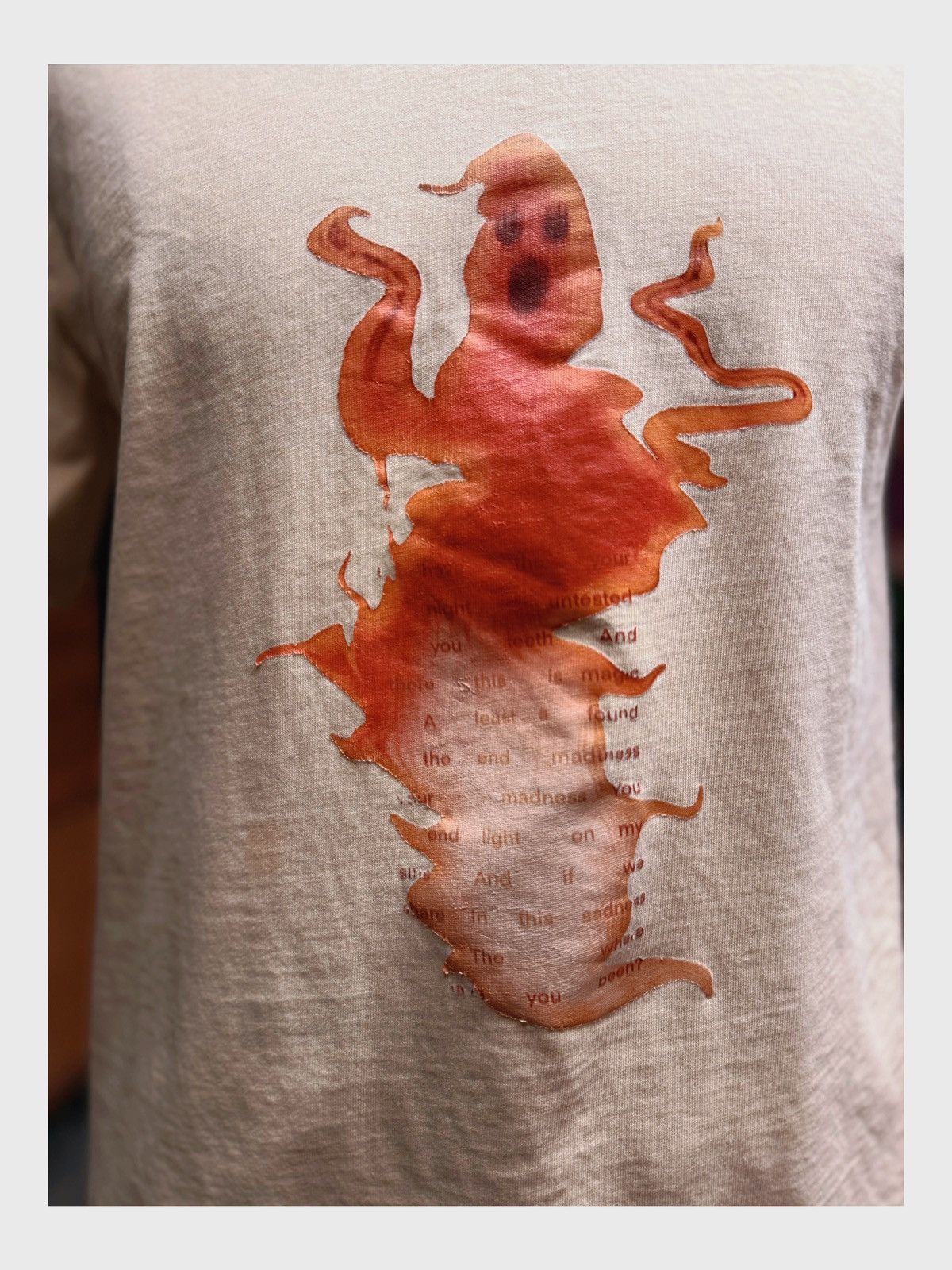 Other Ghostly Abstract Graphic Tee – Beige Unisex T-Shirt Size US M / EU 48-50 / 2 - 2 Thumbnail