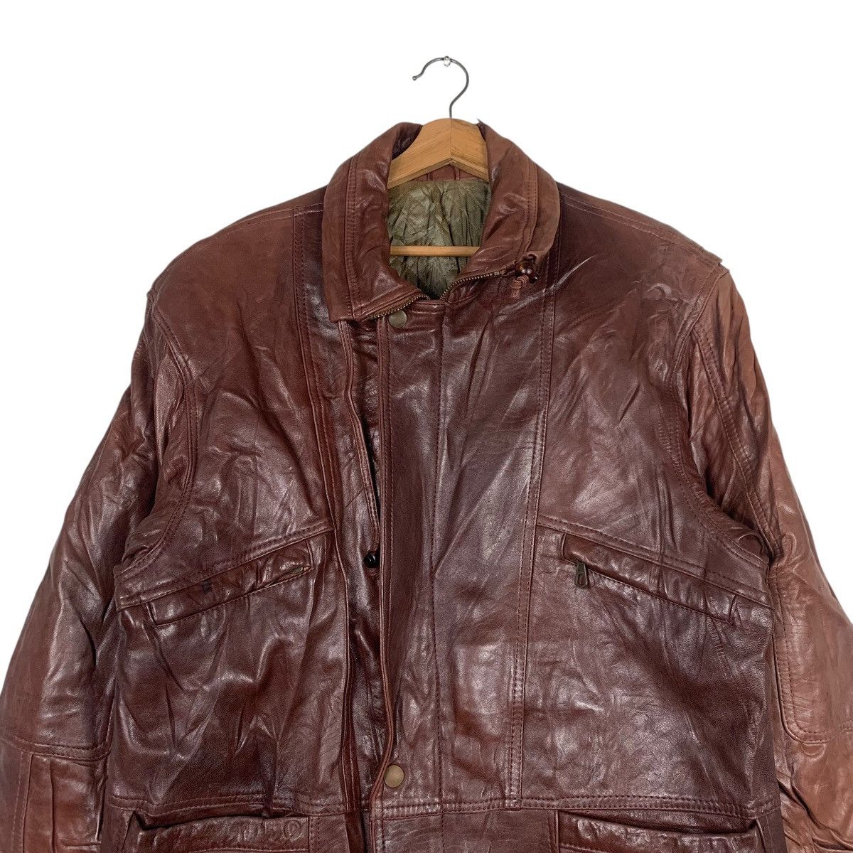 Japanese Brand Vintage Carpell Leather Jacket Made In Italy Size US M / EU 48-50 / 2 - 2 Thumbnail