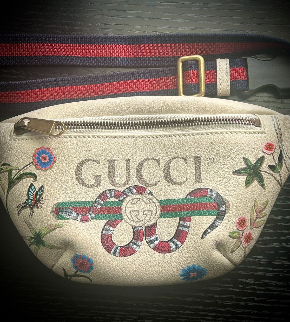 Gucci Super Rare Gucci snake logo flora belt bag Size ONE SIZE - 1 Thumbnail