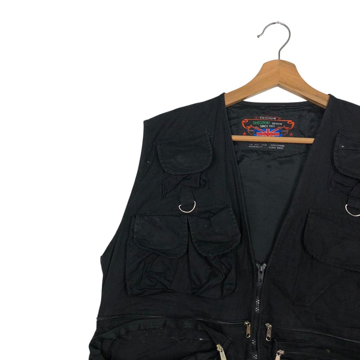 Vintage 🔥VINTAGE UTILITY CARGO VEST JACKET BIKER TRIUMPH Size US M / EU 48-50 / 2 - 9 Thumbnail