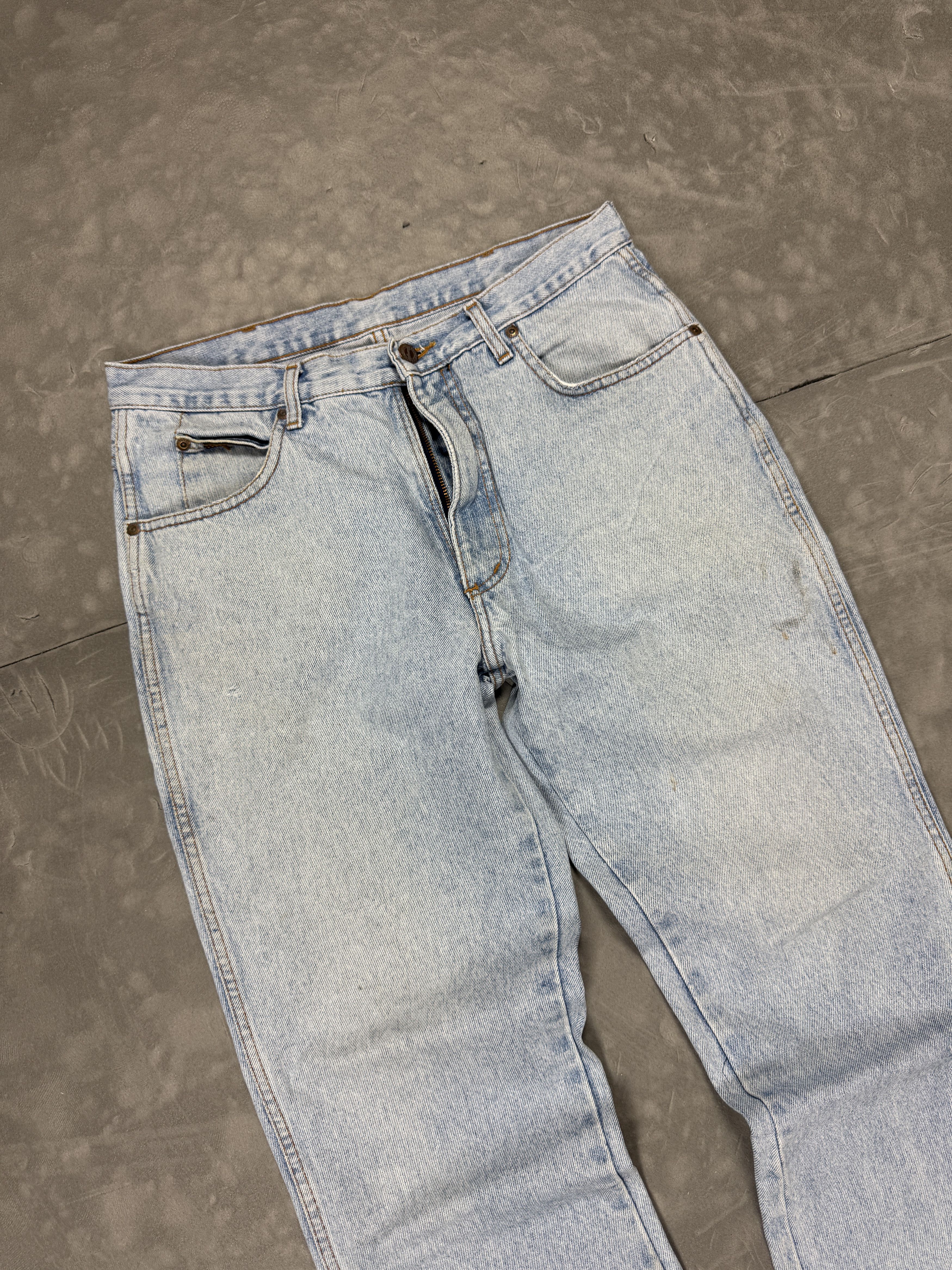 Vintage × Wrangler Vintage Wrangler washed faded denim babyblue 90s baggy Size US 32 / EU 48 - 5 Thumbnail