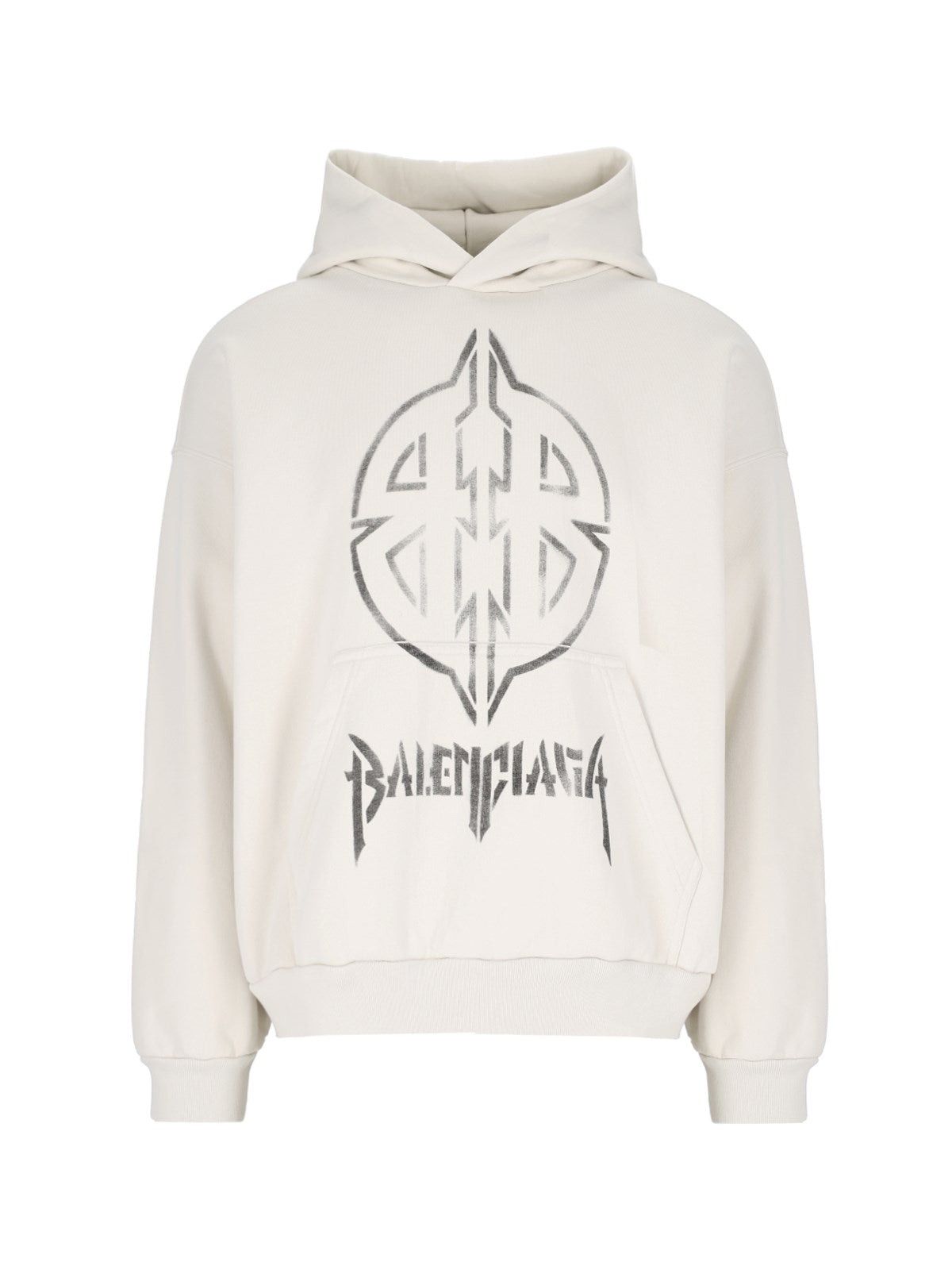 Balenciaga BALENCIAGA METAL BB STENCIL LOGO HOODIE SIZE XS Size ONE SIZE - 1 Thumbnail