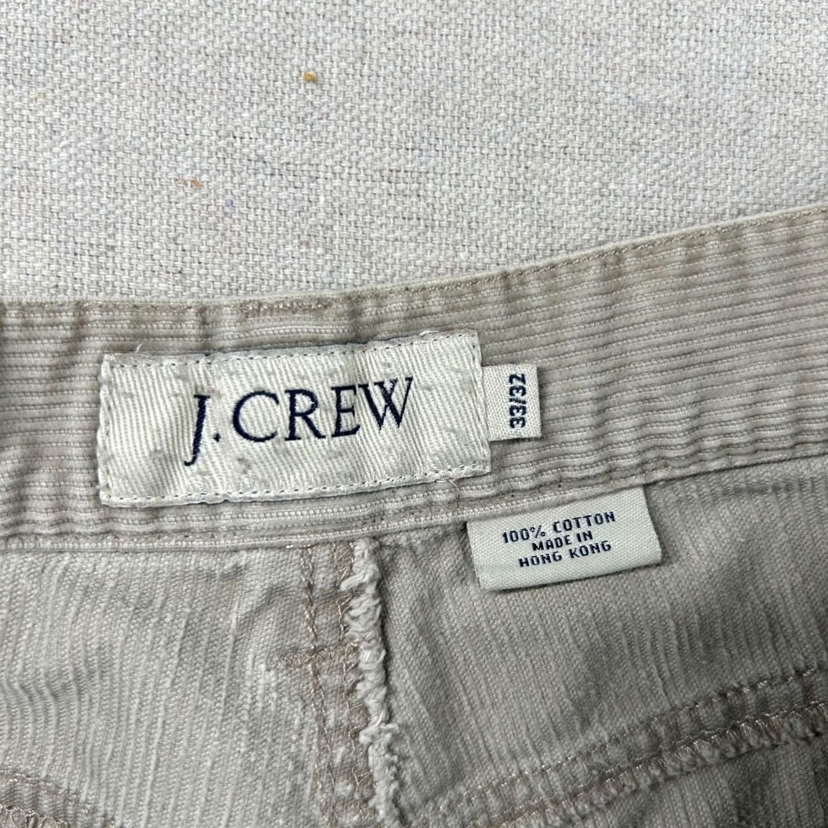 J.Crew VINTAGE J. Crew Corduroy Pants Mens 33x32 Tan Beige Preppy Y2K Size US 33 - 4 Thumbnail
