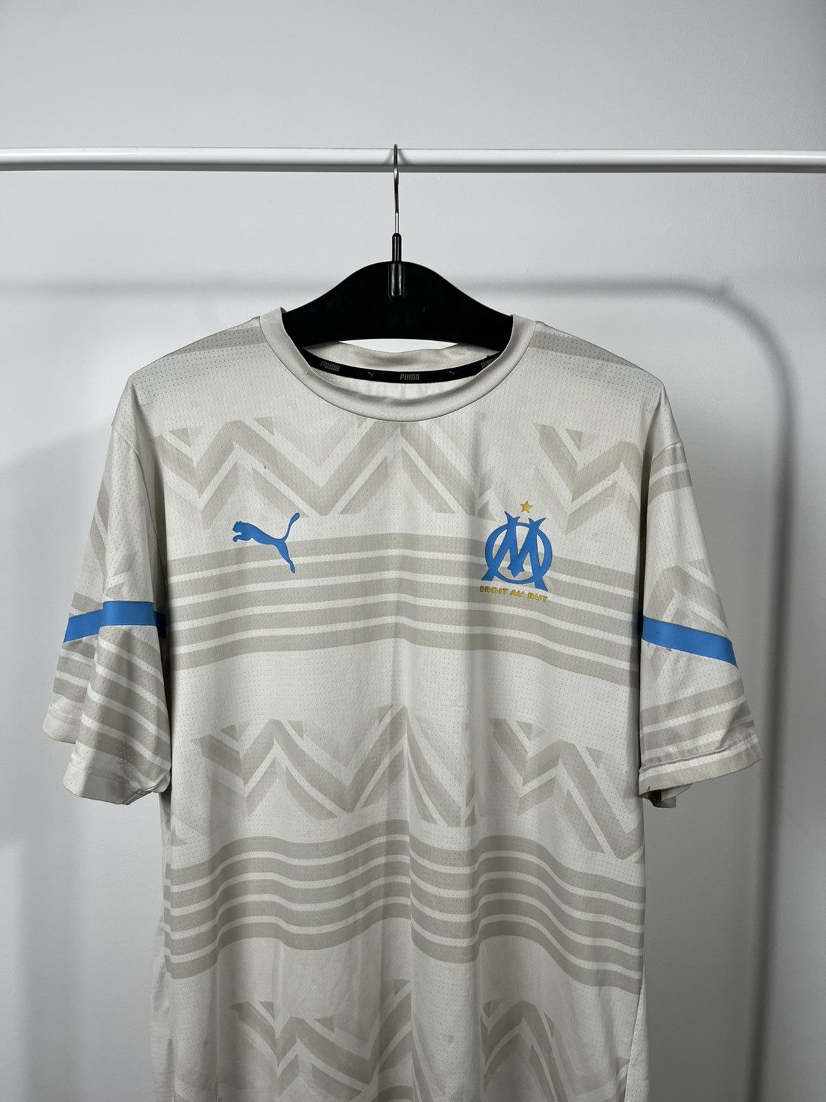 Puma Puma Olympique Marseille DryCell Jersey Beige Blue Size L Size US L / EU 52-54 / 3 - 2 Thumbnail