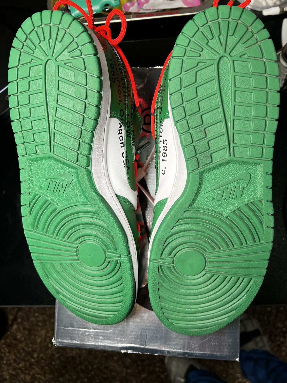 Nike × Off-White Nike Dunk Low Off White Pine Green Size US 9 / EU 42 - 6 Thumbnail