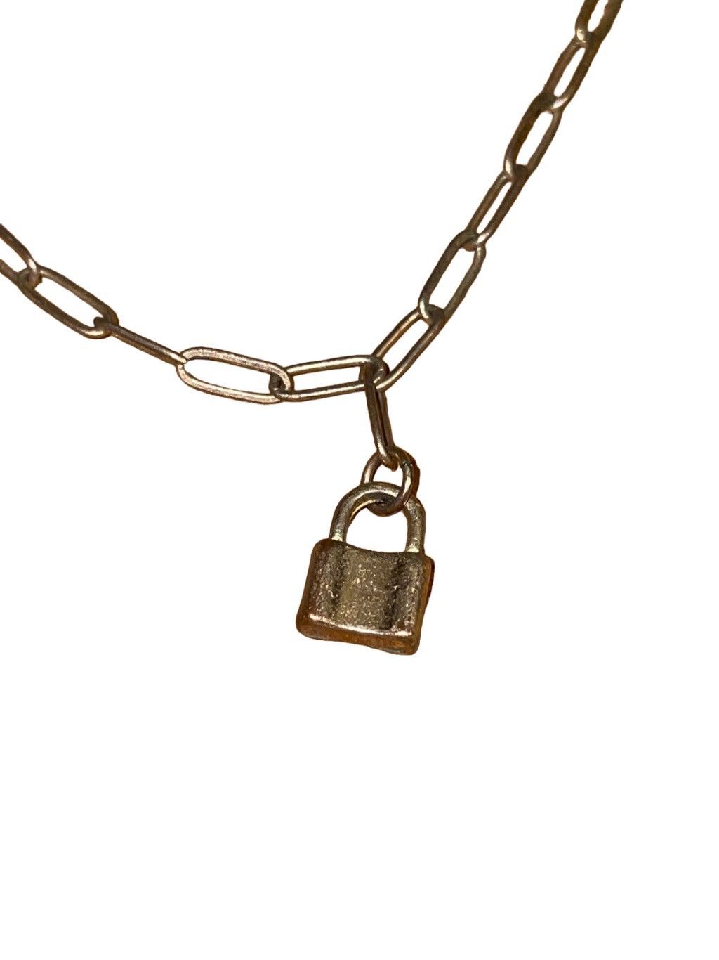 Vintage Vintage Mini Padlock Paperclip Necklace Size ONE SIZE - 4 Thumbnail