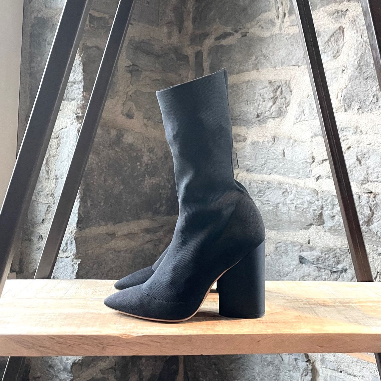 Yeezy Yeezy Season 4 Black Sock Heeled Booties Size US 8.5 / IT 38.5 - 5 Thumbnail