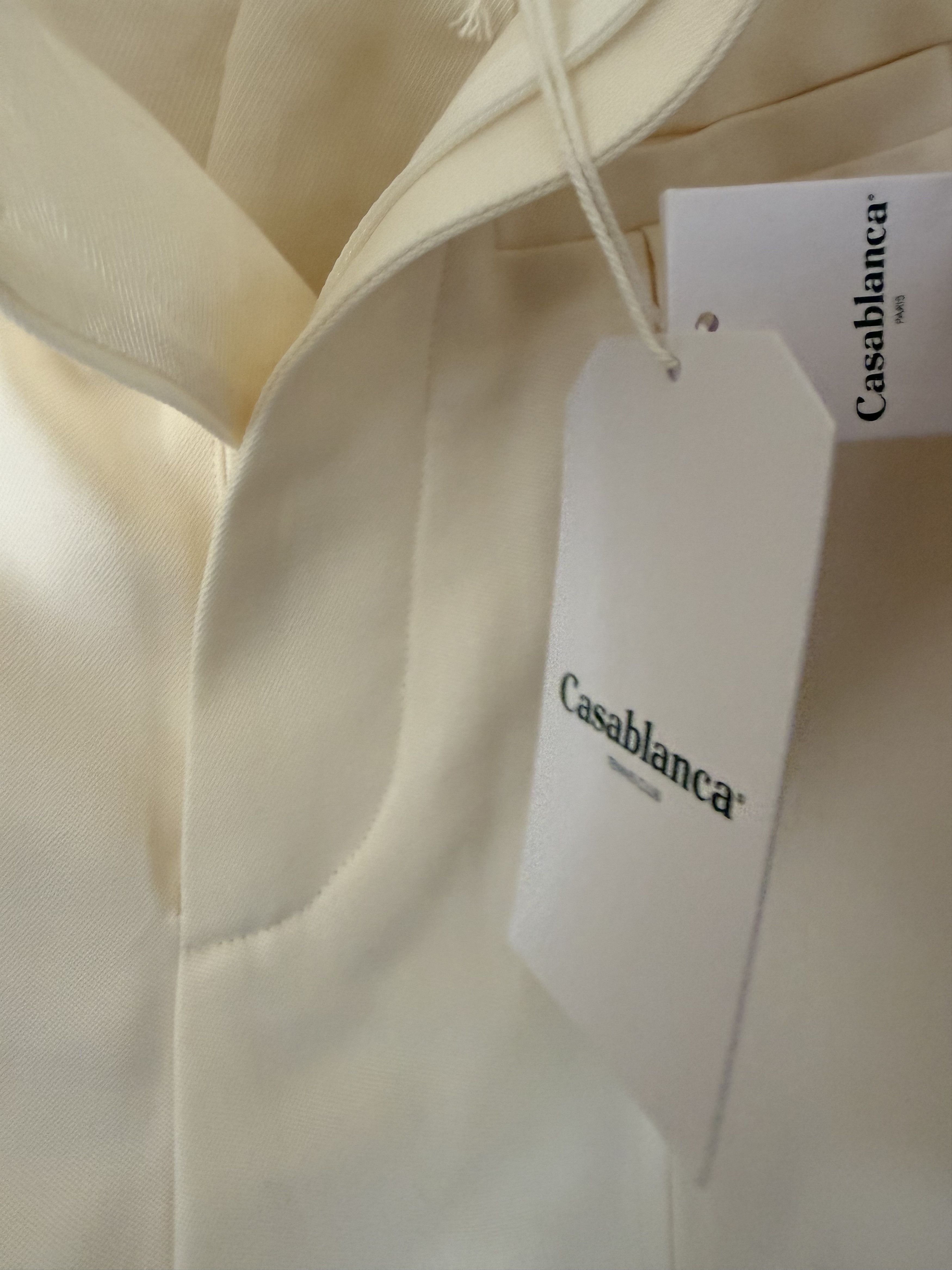 Casablanca casablanca wool gaberdine pin tuck trouser white Size US 32 / EU 48 - 2 Thumbnail