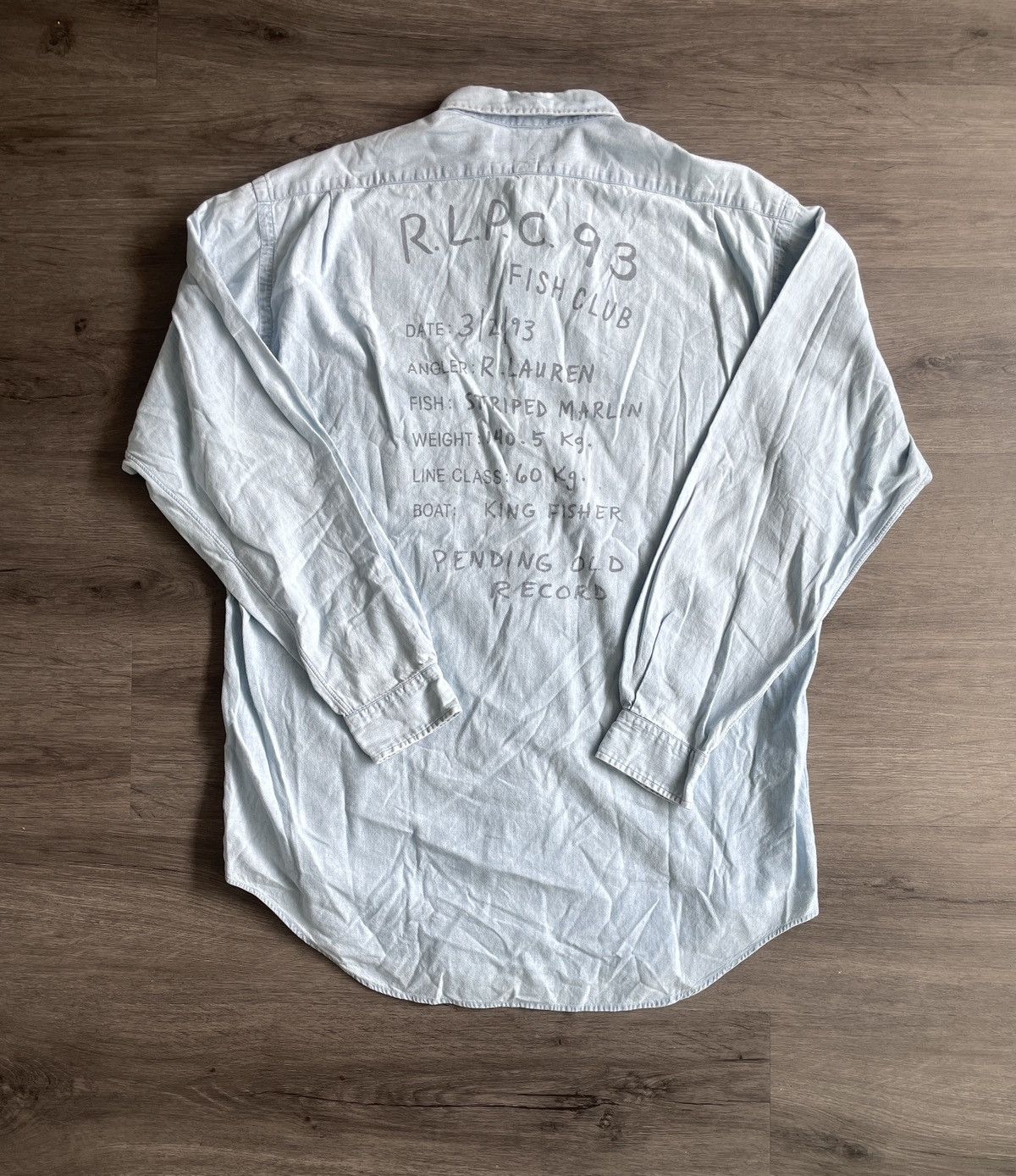 RRL Ralph Lauren Vintage Ralph Lauren “RLPC 93 Fish Club” Shirt (Sz.M) Size US M / EU 48-50 / 2 - 1 Thumbnail
