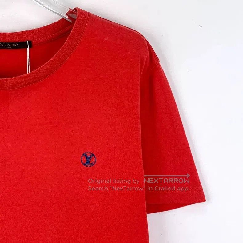 Louis Vuitton Louis Vuitton Red Logo Embroidered T. Size US S / EU 44-46 / 1 - 3 Thumbnail