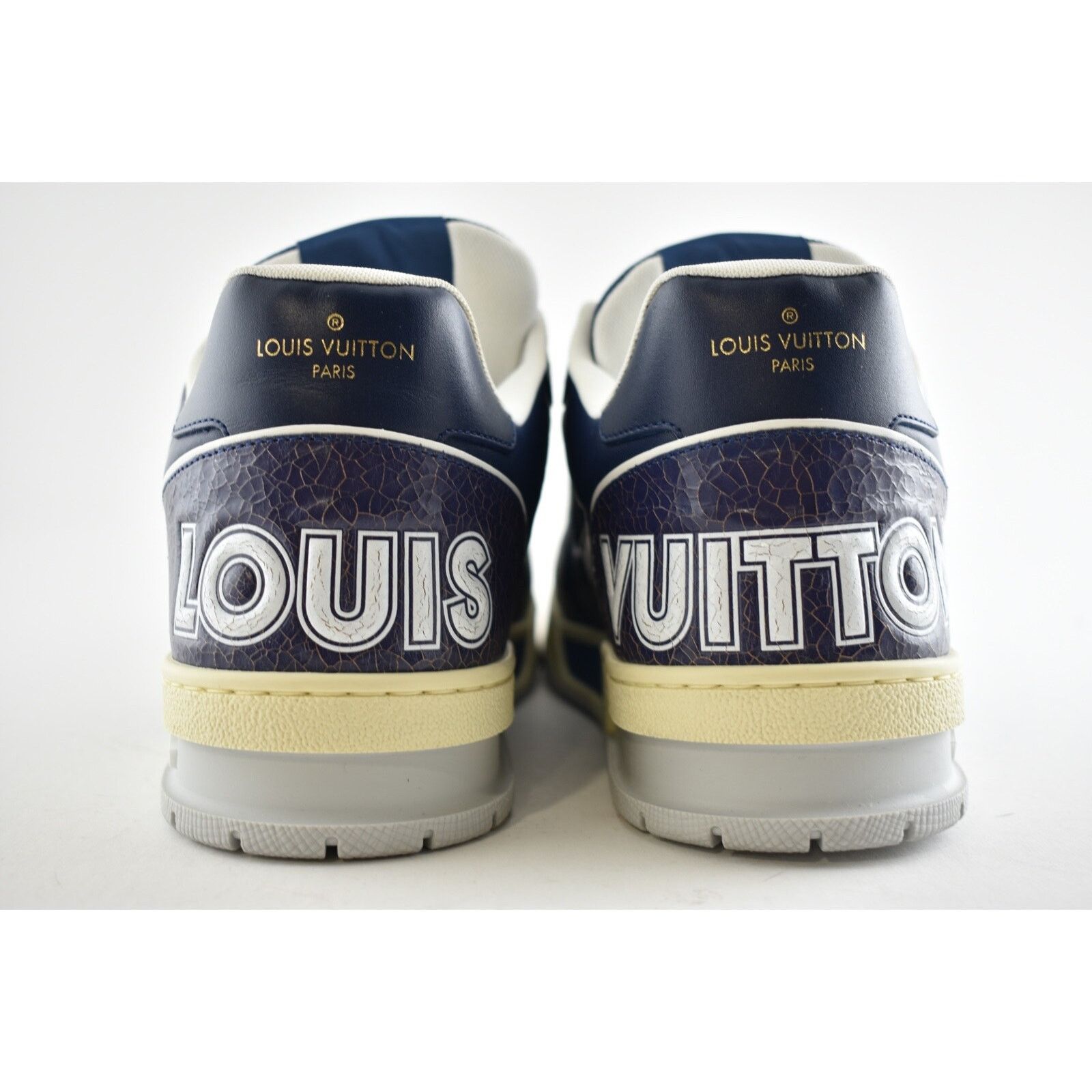 Louis Vuitton Louis Vuitton Blue Low Top Trainer Sneaker LV 8 US 9 9.5 Size US 9 / EU 42 - 10 Thumbnail