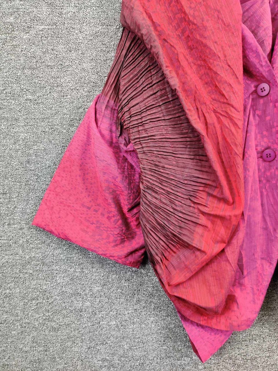 Homme Plisse Issey Miyake × Issey Miyake × Japanese Brand Vintage Issey Miyake Fete Pleated Cardigan Size US M / EU 48-50 / 2 - 3 Thumbnail