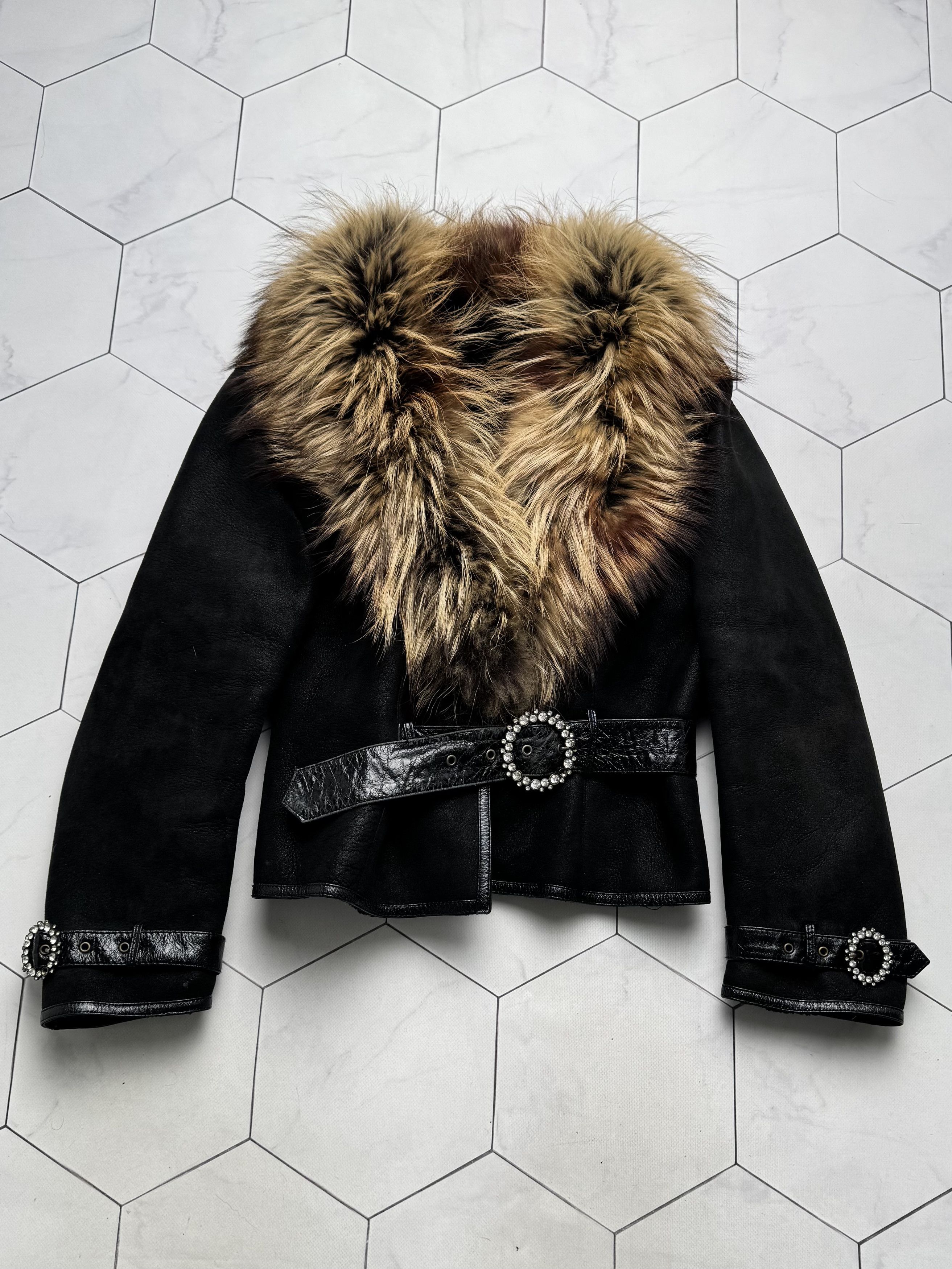 Vintage Vintage Cropped Real Sheepskin Jacket (B550)E2D15 Size L / US 10 / IT 46 - 5 Thumbnail