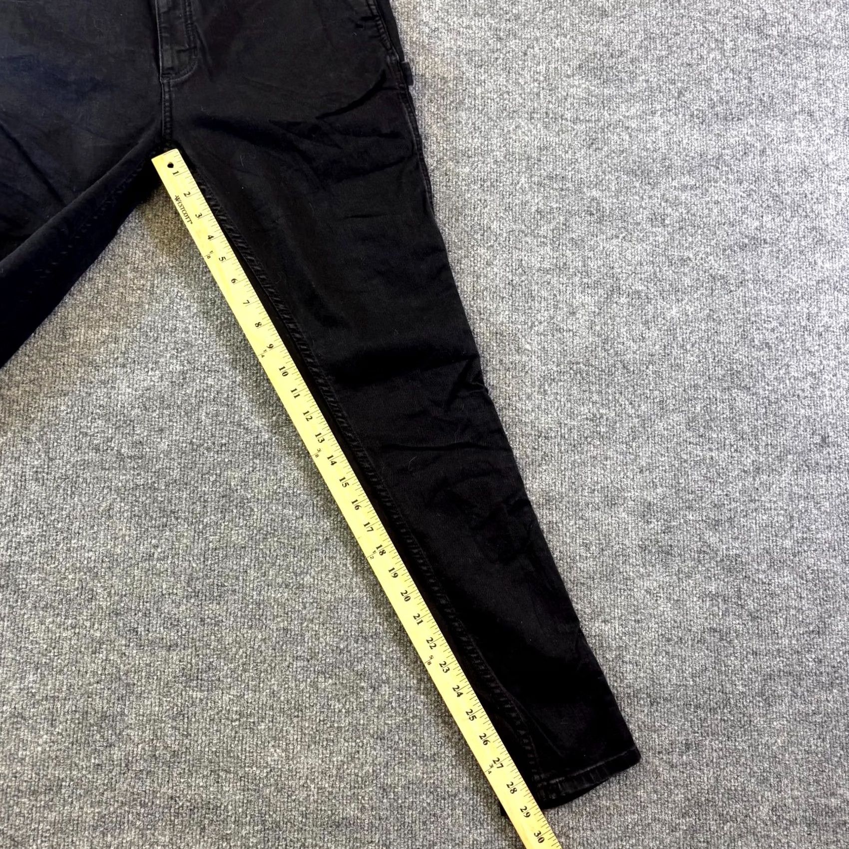 Denime Ridgecut Jeans Women's 16 Black Denim Dark Wash Carpenter 5-Pocket Regular Fit Jeans Size 38" / US 16 / IT 52 - 4 Thumbnail