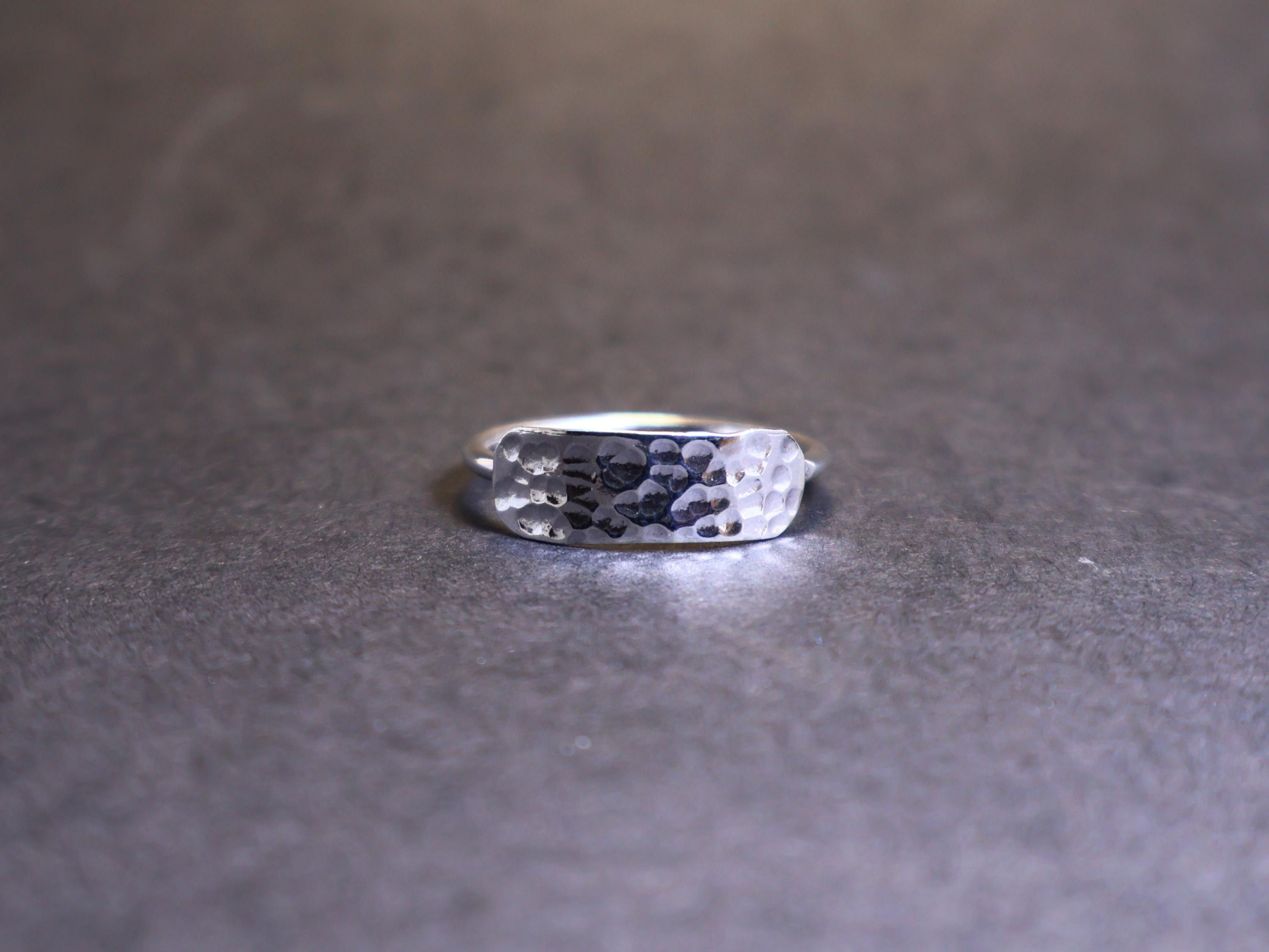 Handmade Hammered Ring, Sterling Silver Handmade Ring, Gift For Her, Size ONE SIZE - 2 Thumbnail