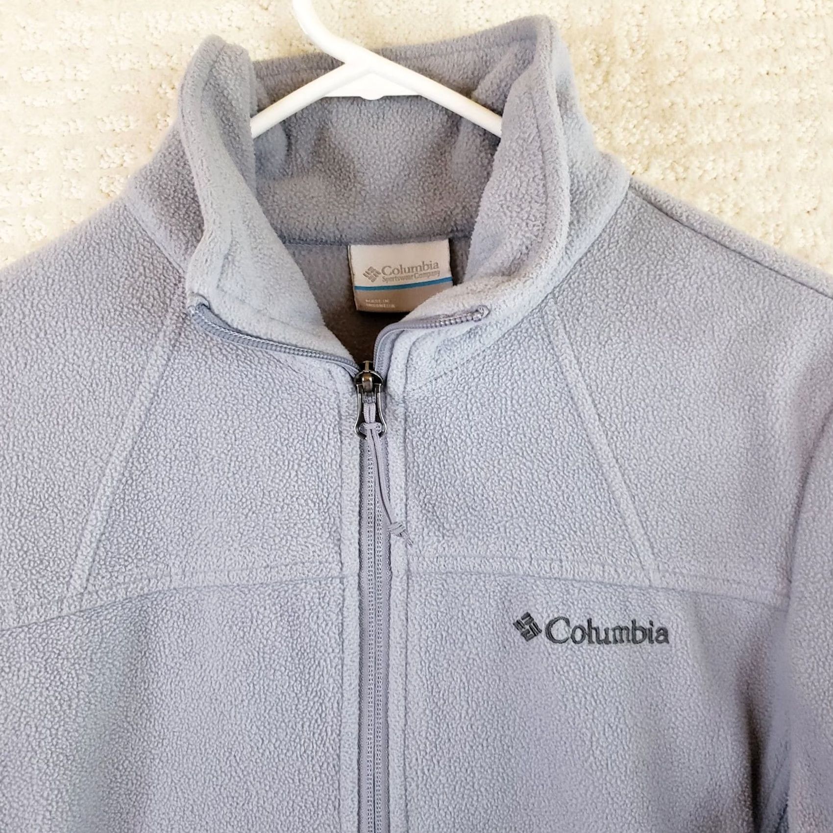 Vintage Columbia Jacket Womens M Gray Softshell Fleece Lined Full Zip Pockets Mock Neck Size M / US 6-8 / IT 42-44 - 4 Thumbnail