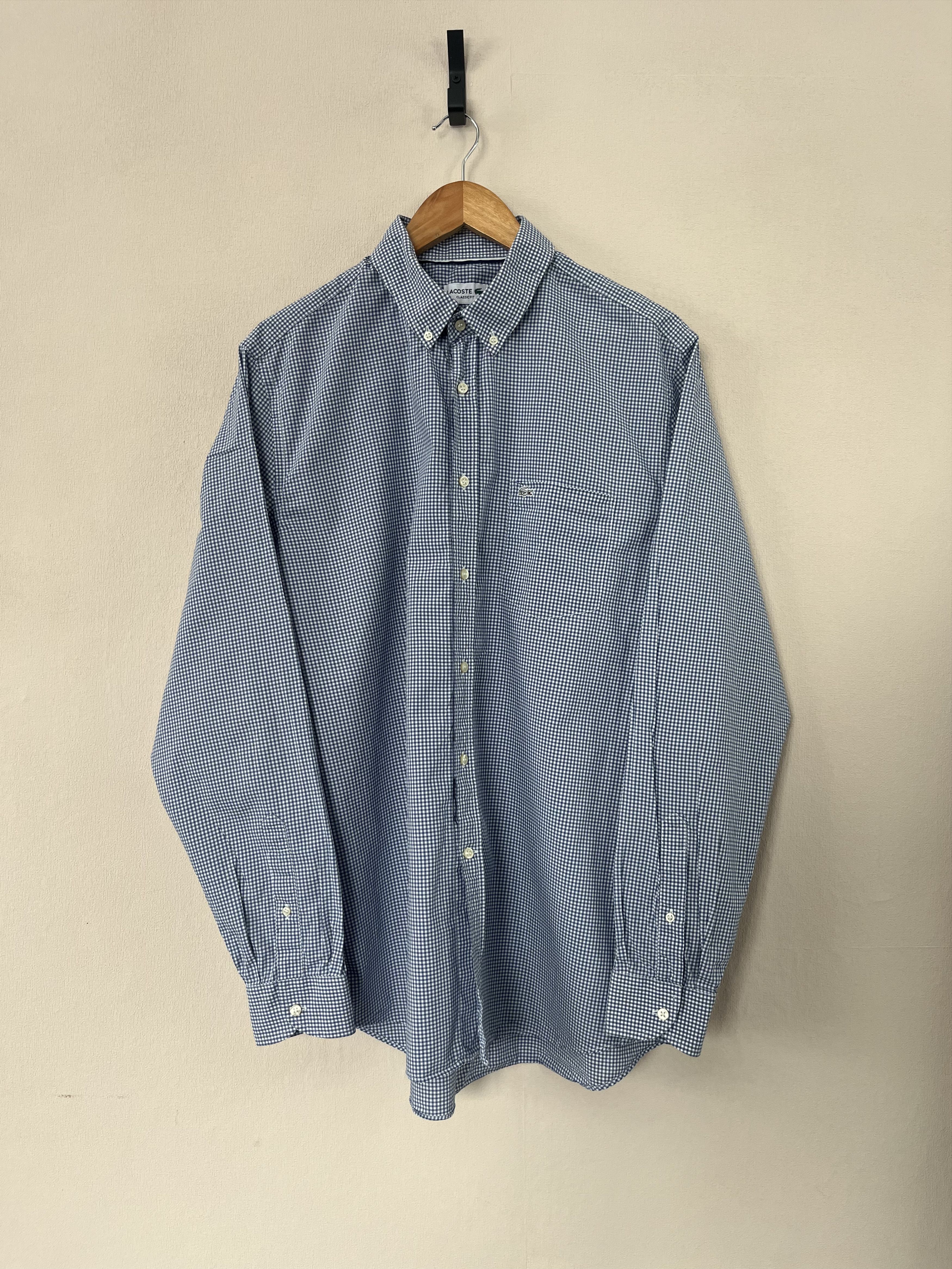 Lacoste Lacoste Check Button Down Shirt Longsleeve Classic Fit Size US XL / EU 56 / 4 - 1 Thumbnail