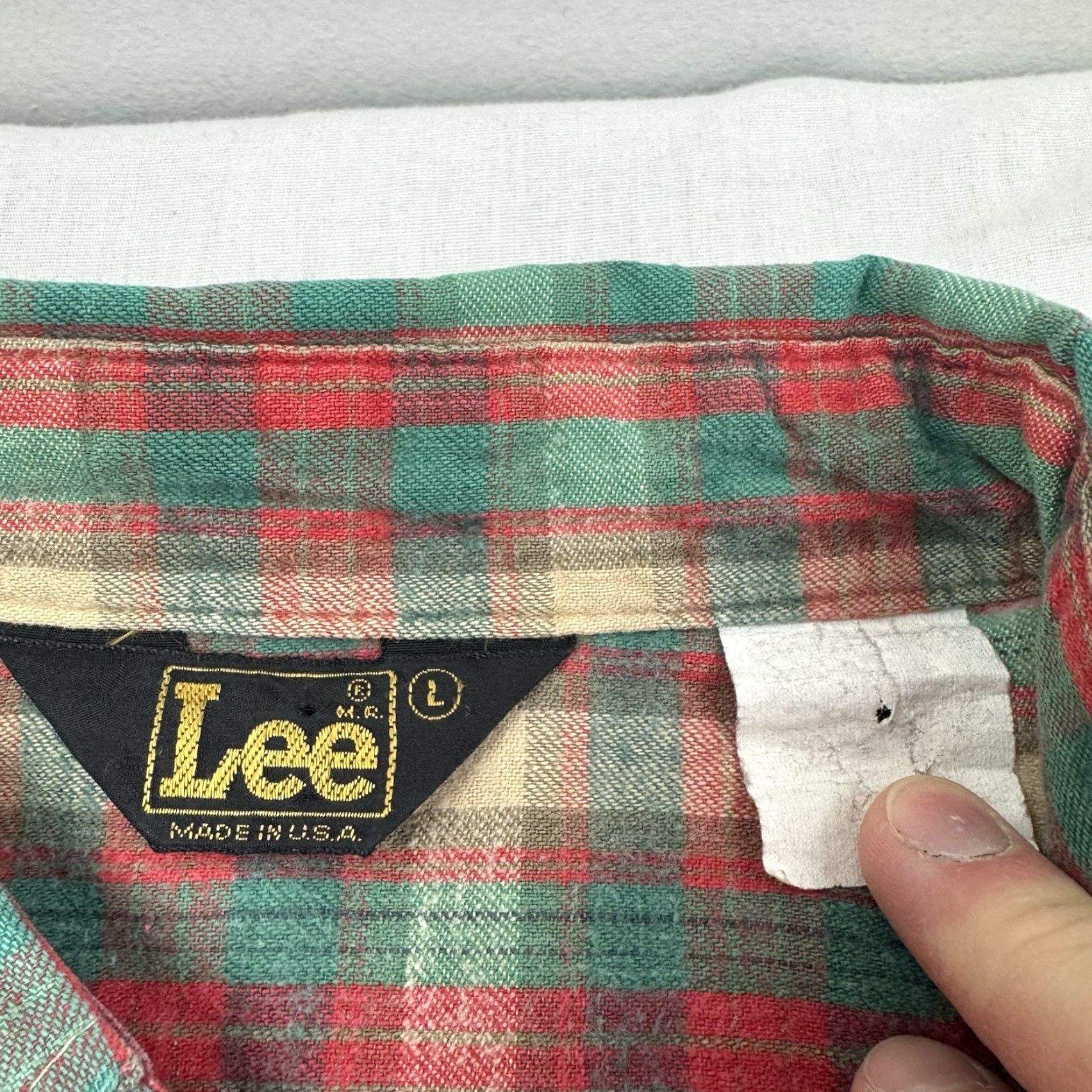 Lee VINTAGE Lee Flannel Button-Up Shirt Adult Large Plaid Hipster Punk Grunge 80s Size US L / EU 52-54 / 3 - 4 Thumbnail