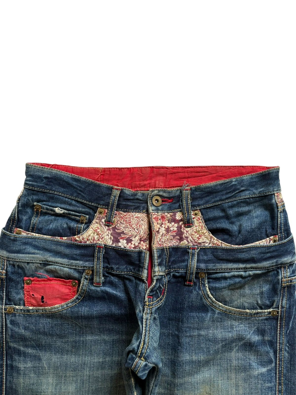 Eternal Vintage Eternal Double Waist Karakuri Style Baggy Jean Size US 31 - 4 Thumbnail