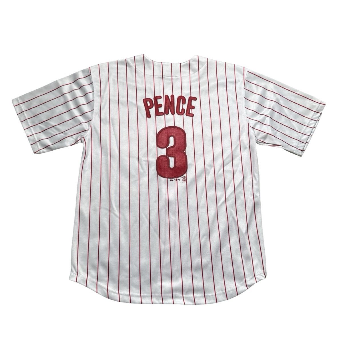 Majestic Philadelphia Phillies Hunter Pence #3 Jersey Youth 14-16 Size US XXS / EU 40 - 6 Thumbnail