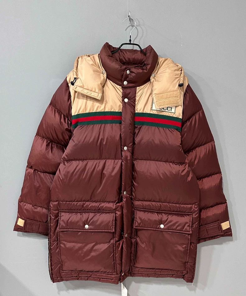 Gucci Gucci Logo burgundy goose down jacket 2502-Nextarrow Size US M / EU 48-50 / 2 - 1 Thumbnail