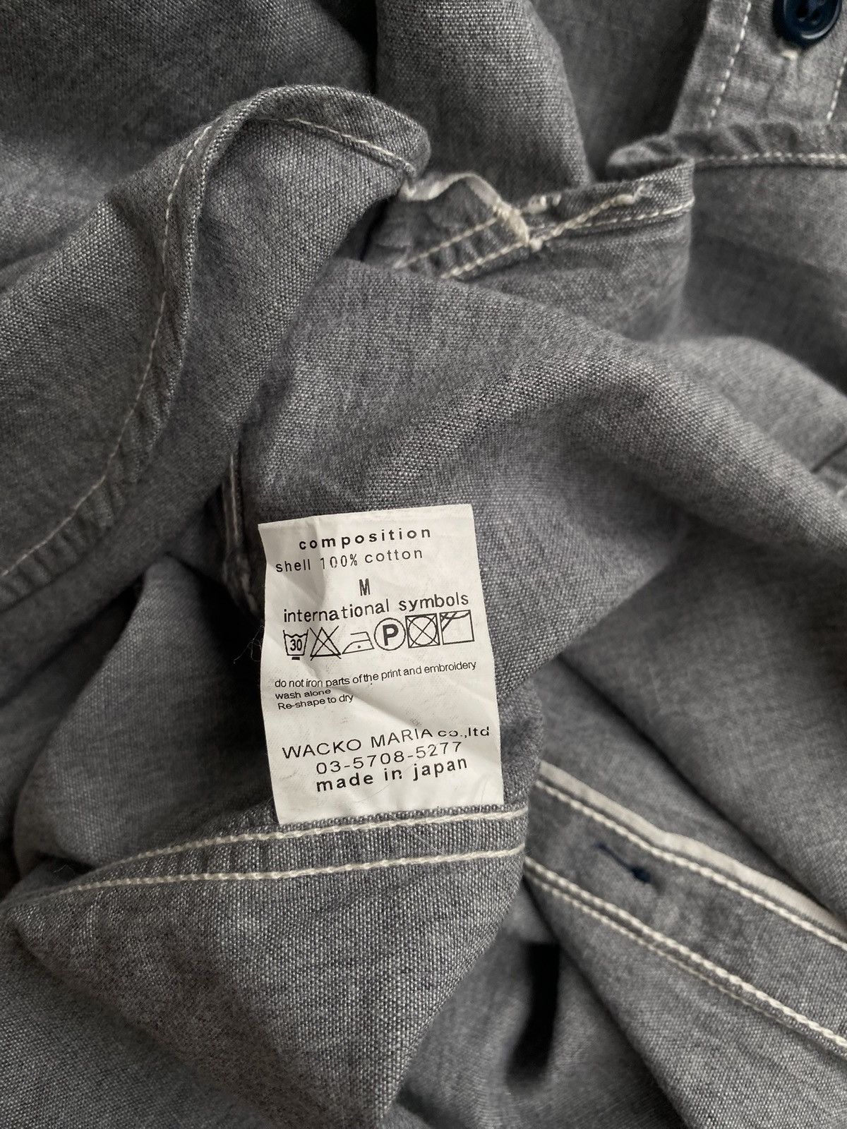 Wacko Maria WACKO MARIA (THE GUILTY PARTIES) S/S CHAMBRAY WORK SHIRT Size US M / EU 48-50 / 2 - 5 Thumbnail