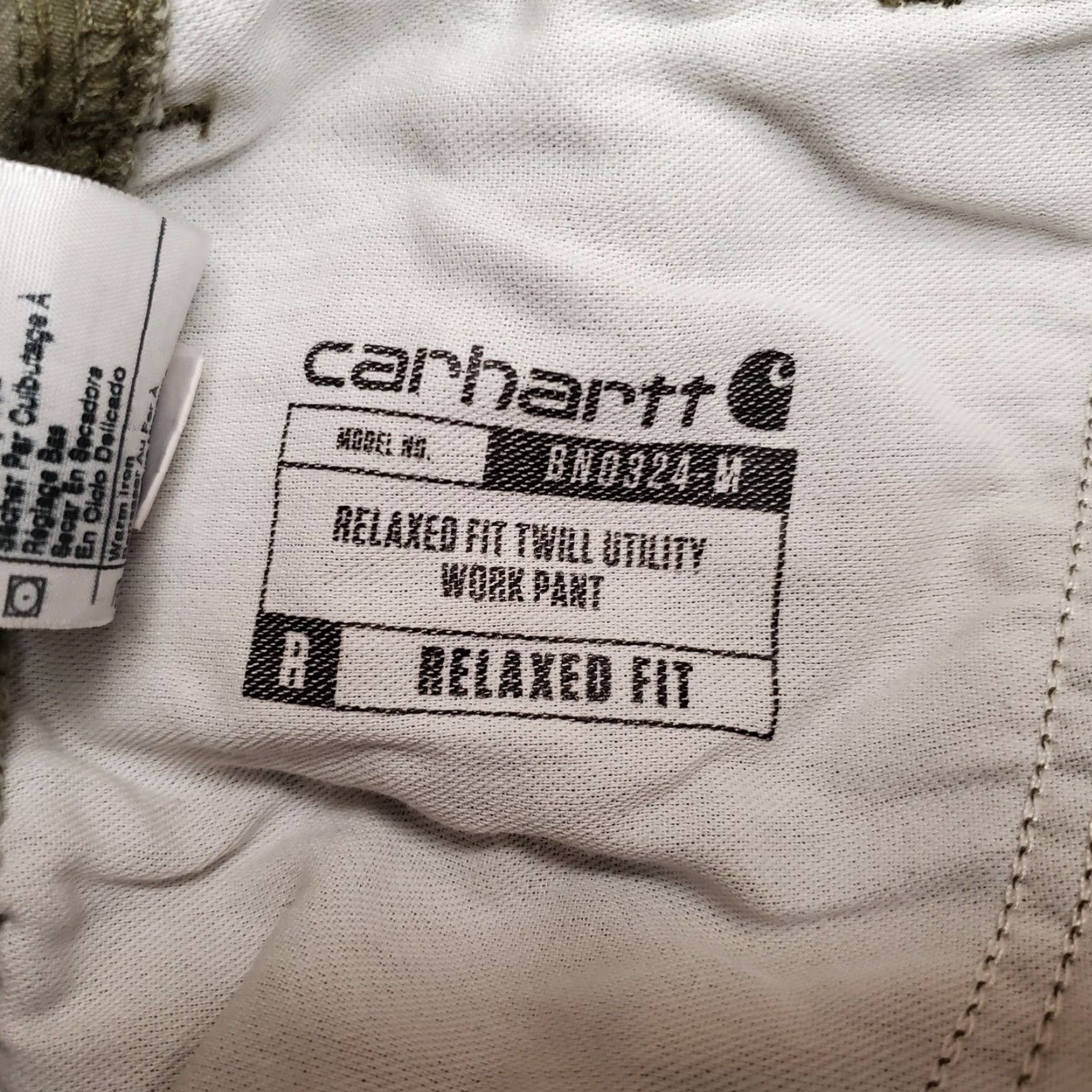 Carhartt Carhartt Pants Men 42x30 Green Twill Relaxed Fit Carpenter Cargo Casual B324 ARG Size US 42 / EU 58 - 5 Thumbnail